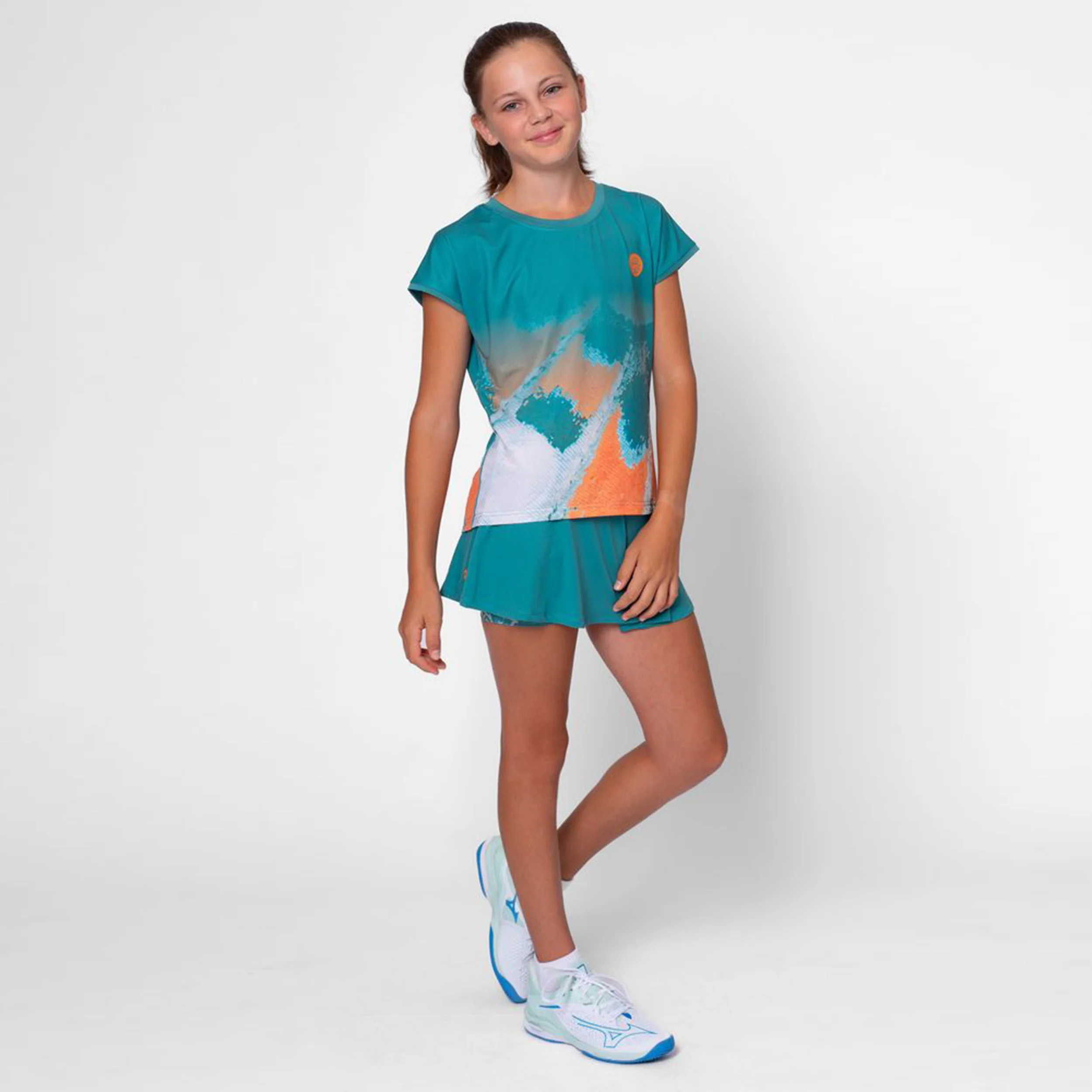 Melbourne 2025 Camiseta De Manga Corta Chicas-Color Petróleo,Naranja - Image 8