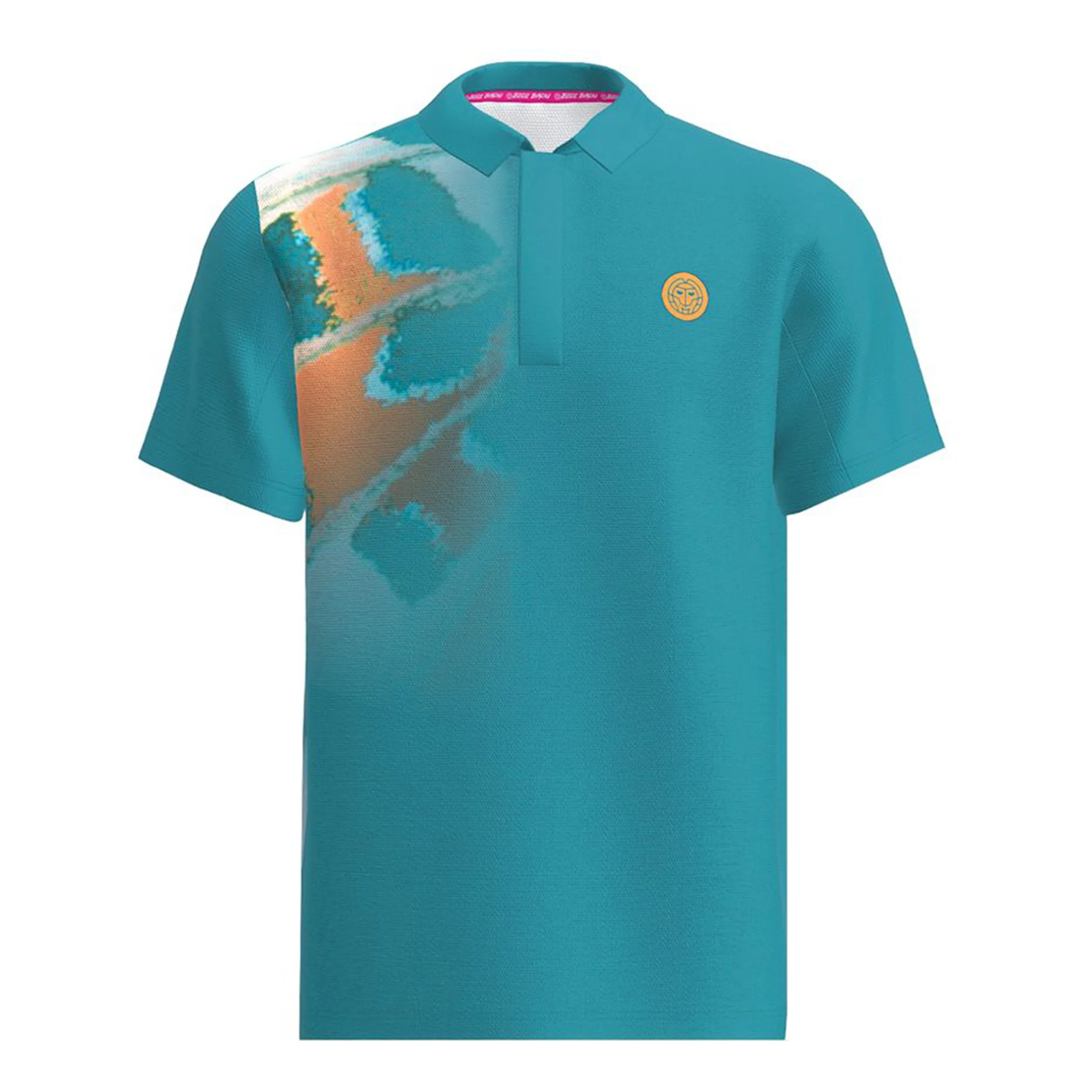 Melbourne 2025 Polo Hombres-Color Petróleo,Naranja