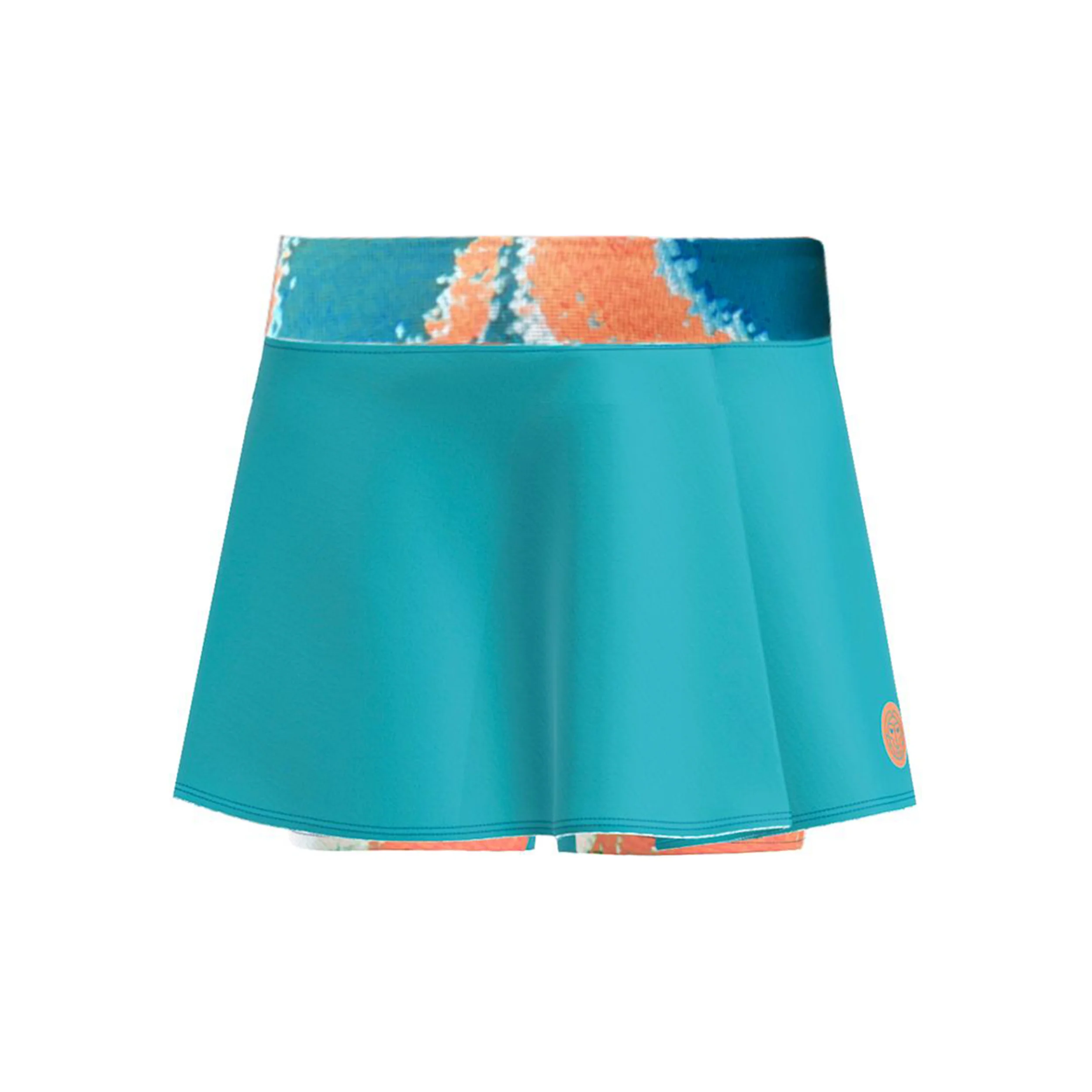 Melbourne 2025 Printed Falda Mujeres-Color Petróleo,Naranja