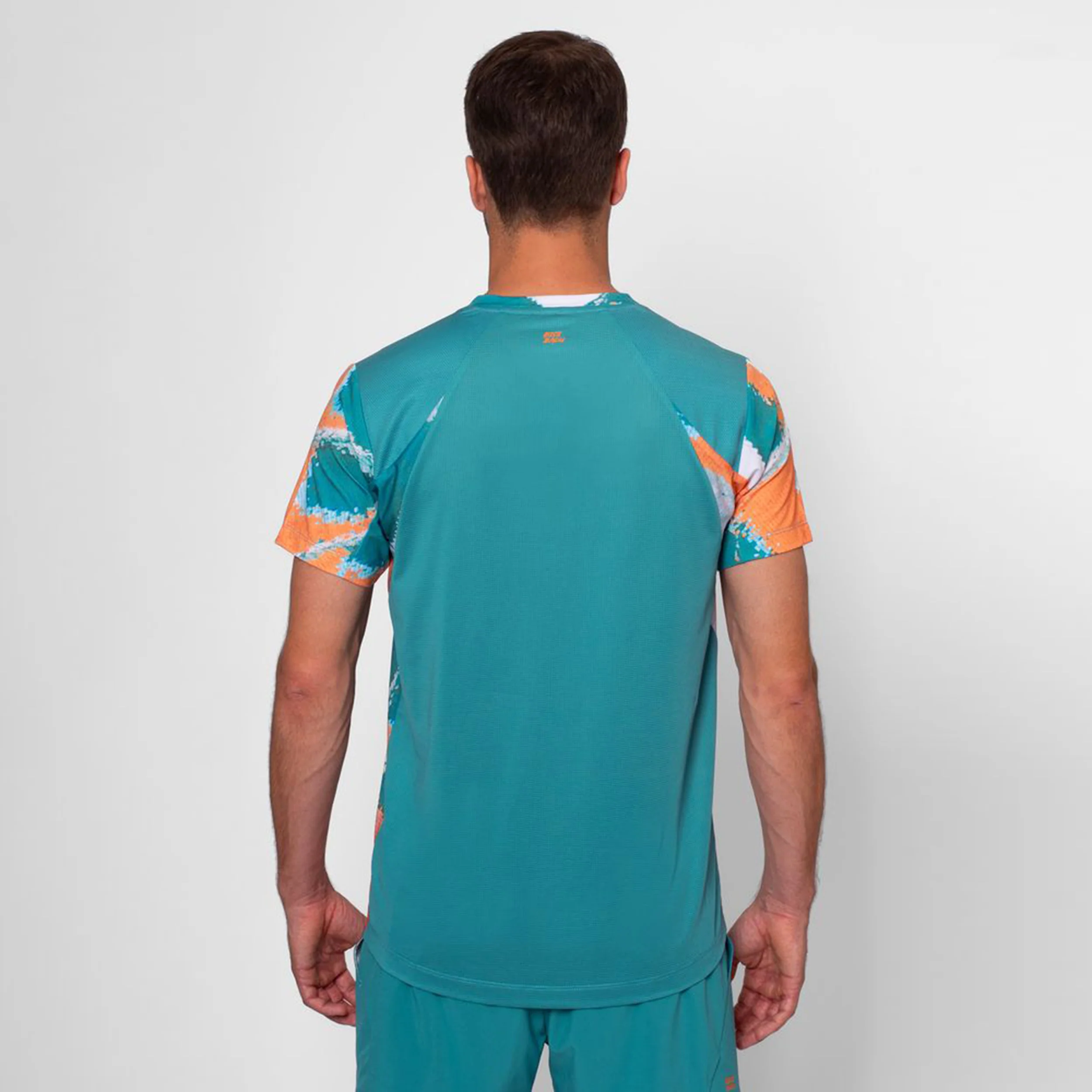 Melbourne 2025 V-Neck Camiseta De Manga Corta Hombres-Color Petróleo,Naranja - Image 4