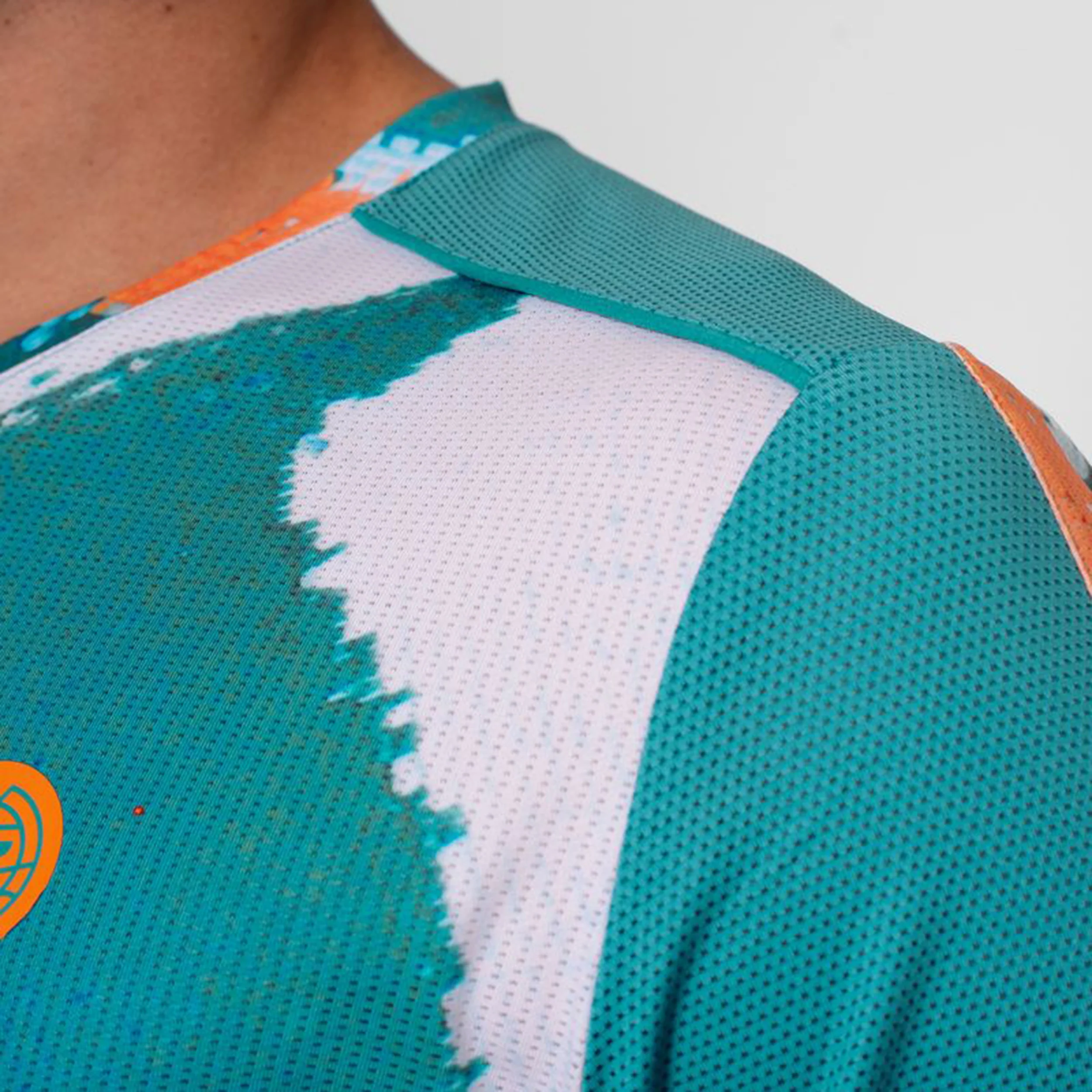 Melbourne 2025 V-Neck Camiseta De Manga Corta Hombres-Color Petróleo,Naranja - Image 5