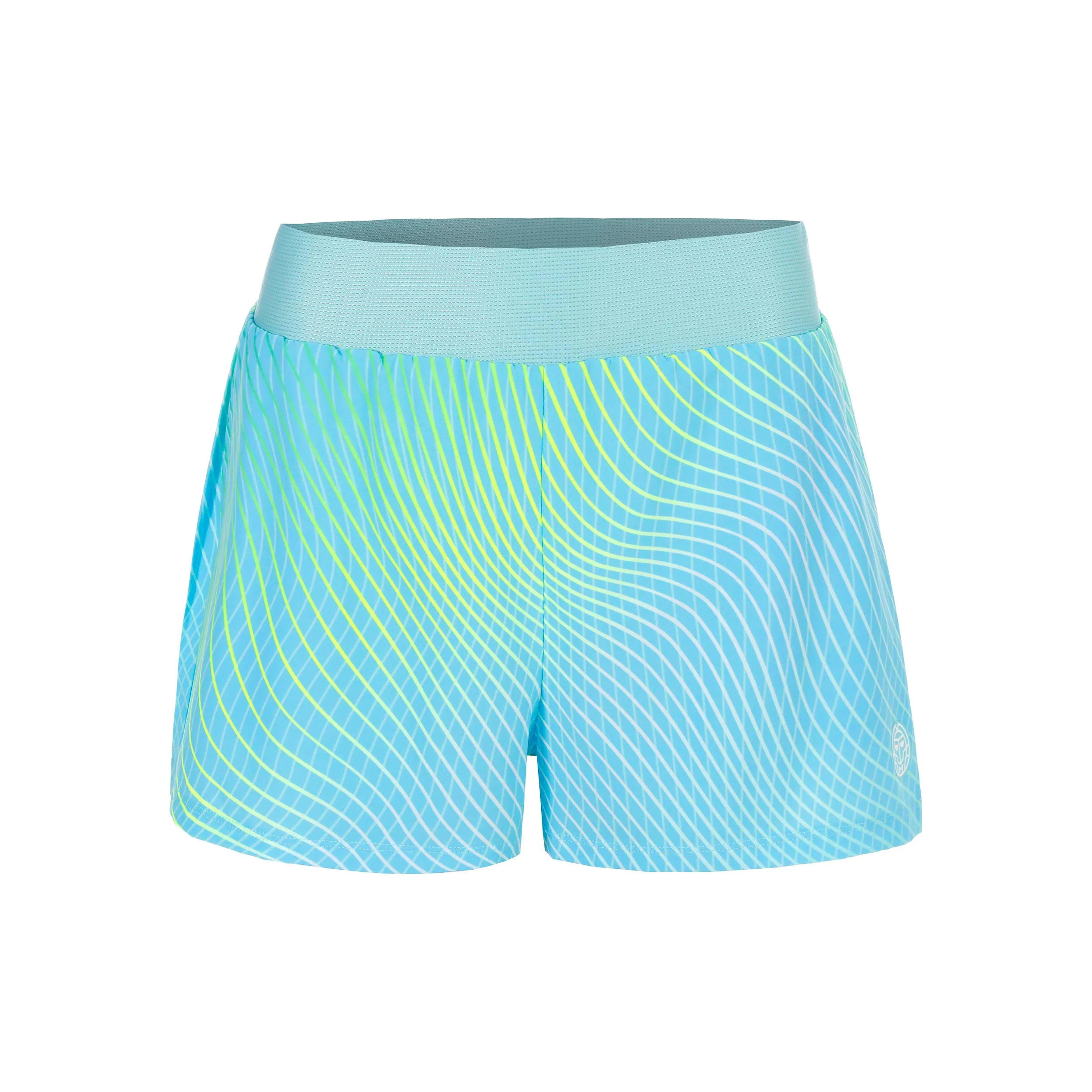 Out of Control 2in1 Shorts Mujeres-azul claro, amarillo neón