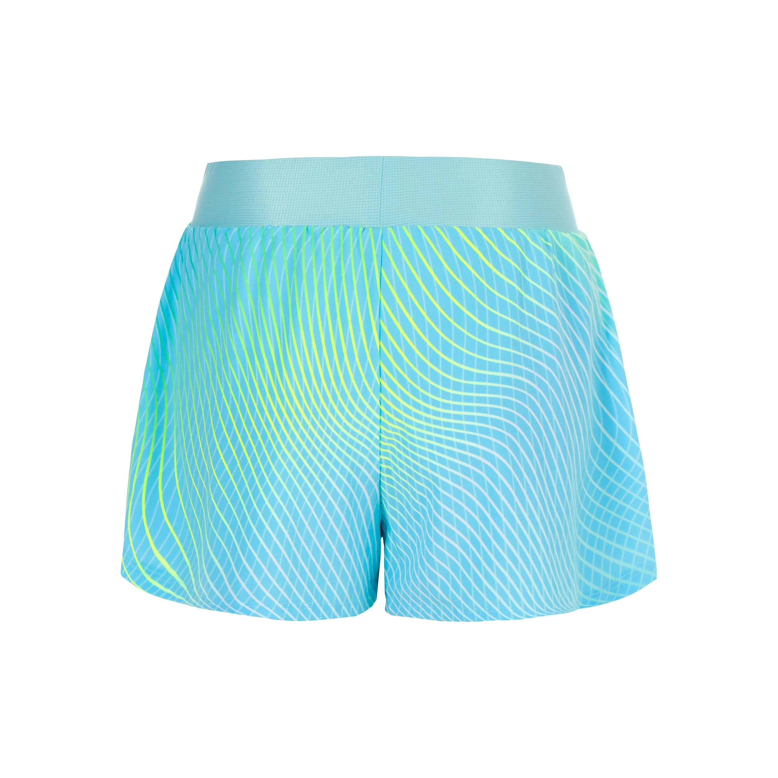 Out of Control 2in1 Shorts Mujeres-azul claro, amarillo neón - Image 2