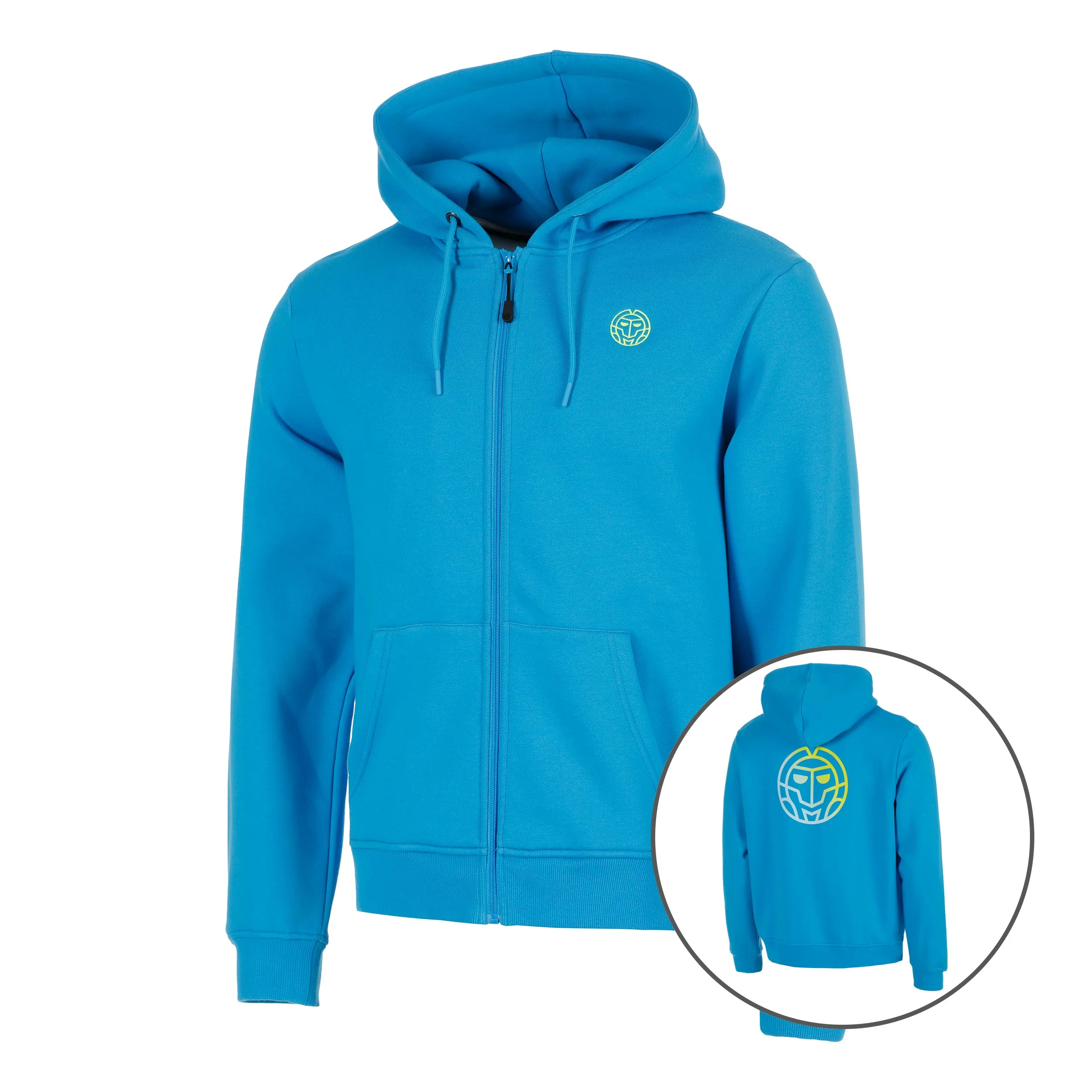 Out of Control Backprint Zip Sudadera con cremallera Hombres-azul