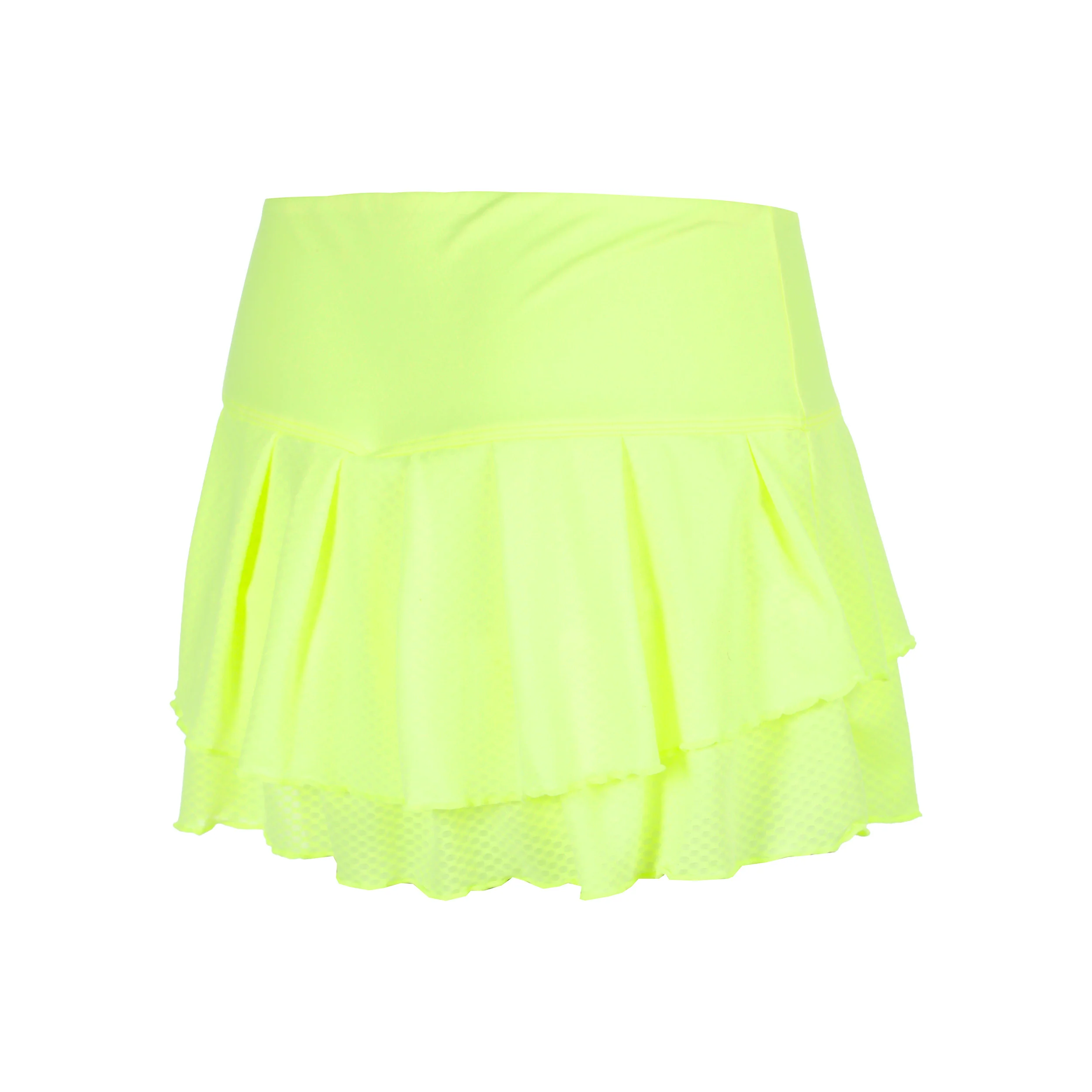 Out of Control Pleated Falda Chicas-amarillo neón - Image 2