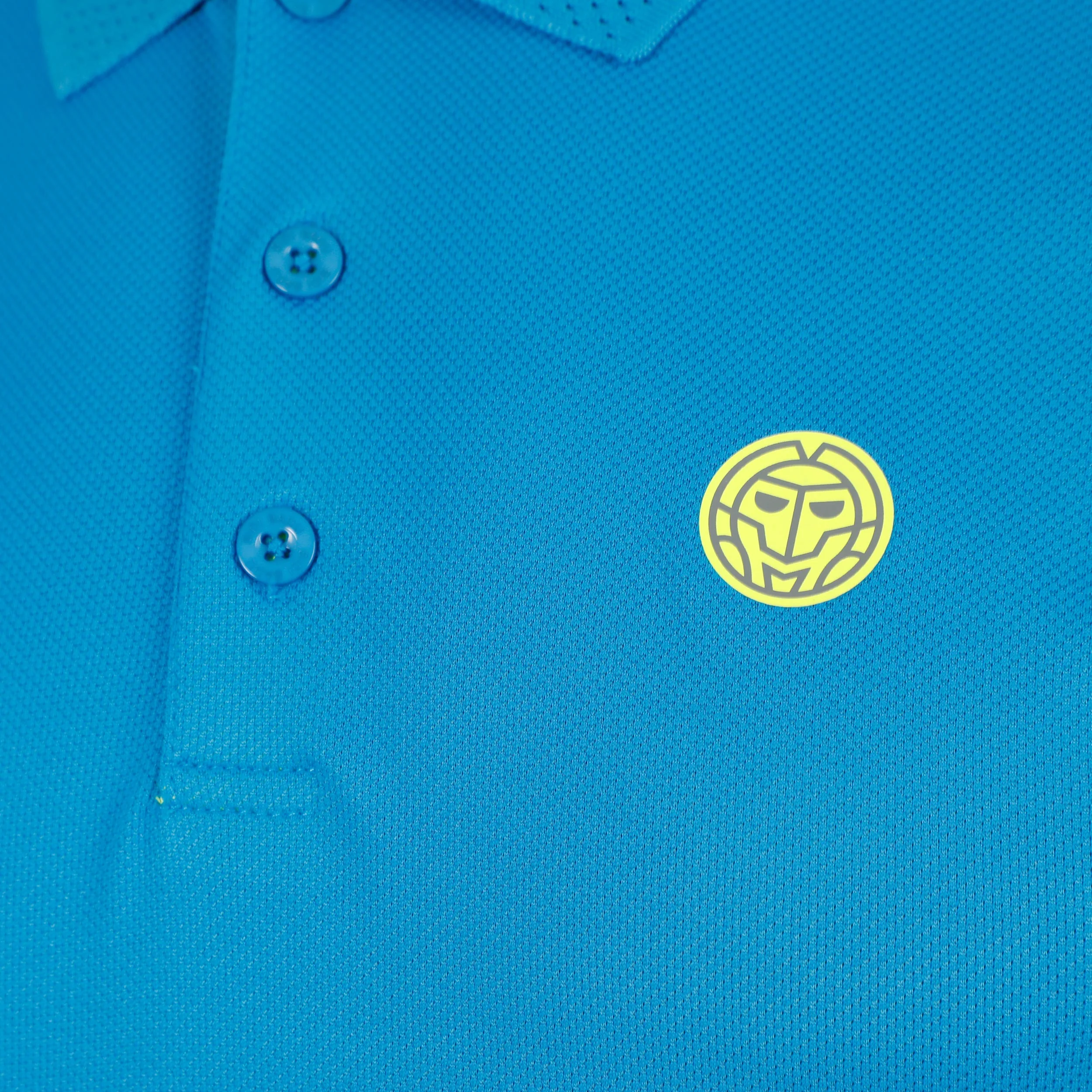 Out of Control Polo Hombres - azul, amarillo neón - Image 3
