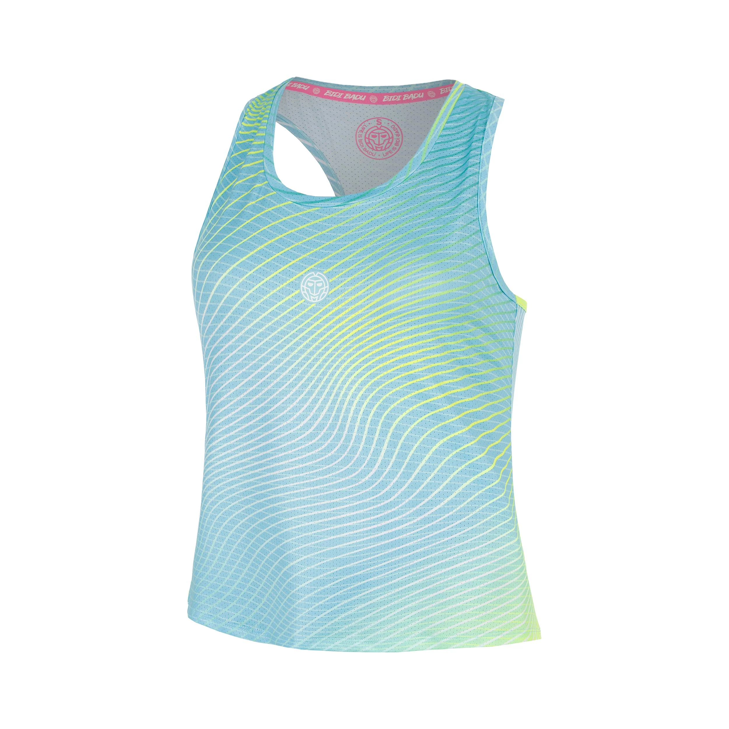 Out of Control Racerback Camiseta de tirantes Chicas - azul claro, amarillo neón