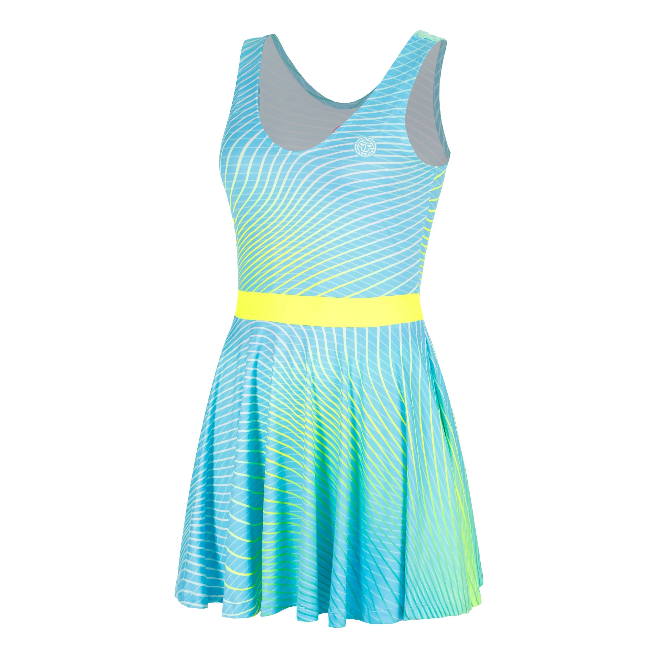 Out of Control Vestido Mujeres-azul claro, amarillo neón