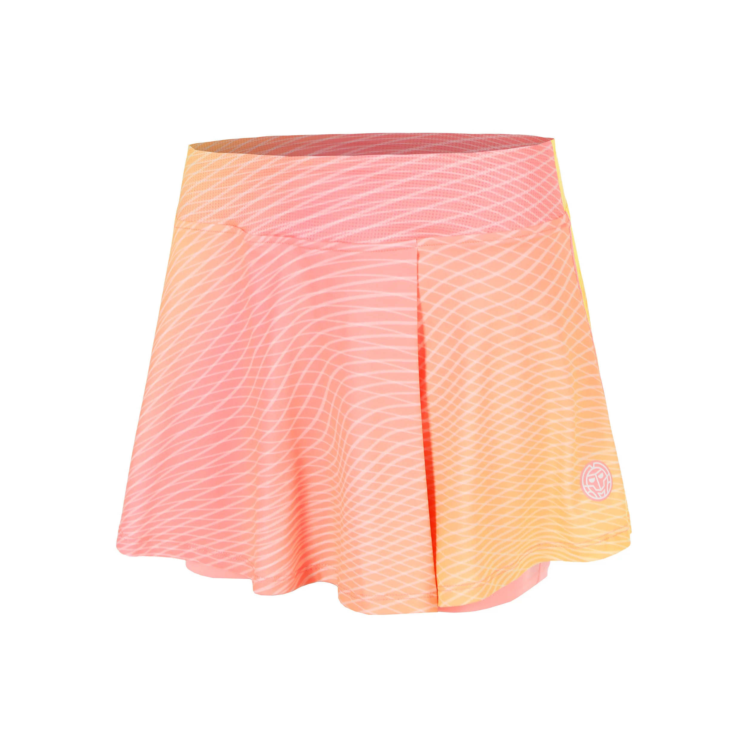 Out of Control Wavy Falda Chicas-rosa, amarillo neón