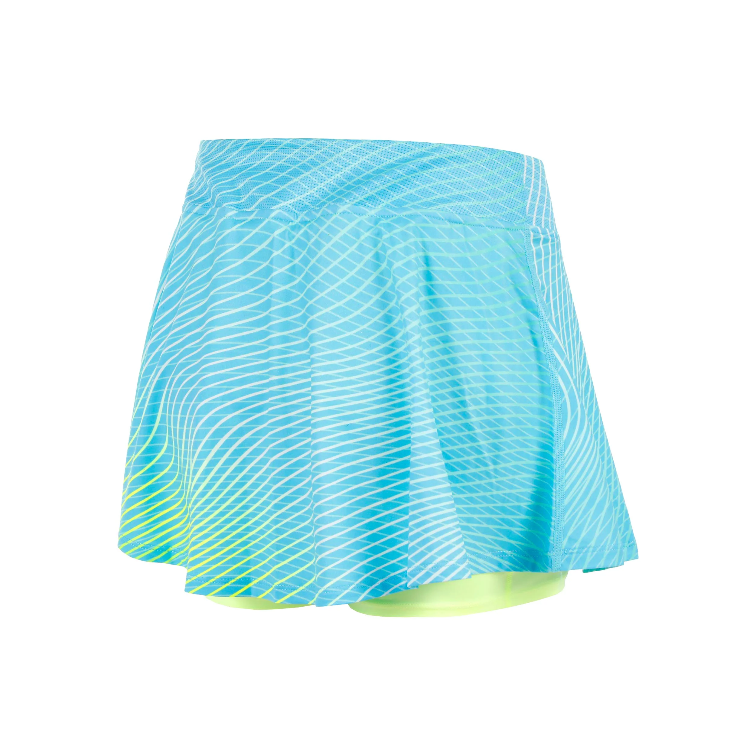Out of Control Wavy Falda Mujeres-azul claro, amarillo neón - Image 2