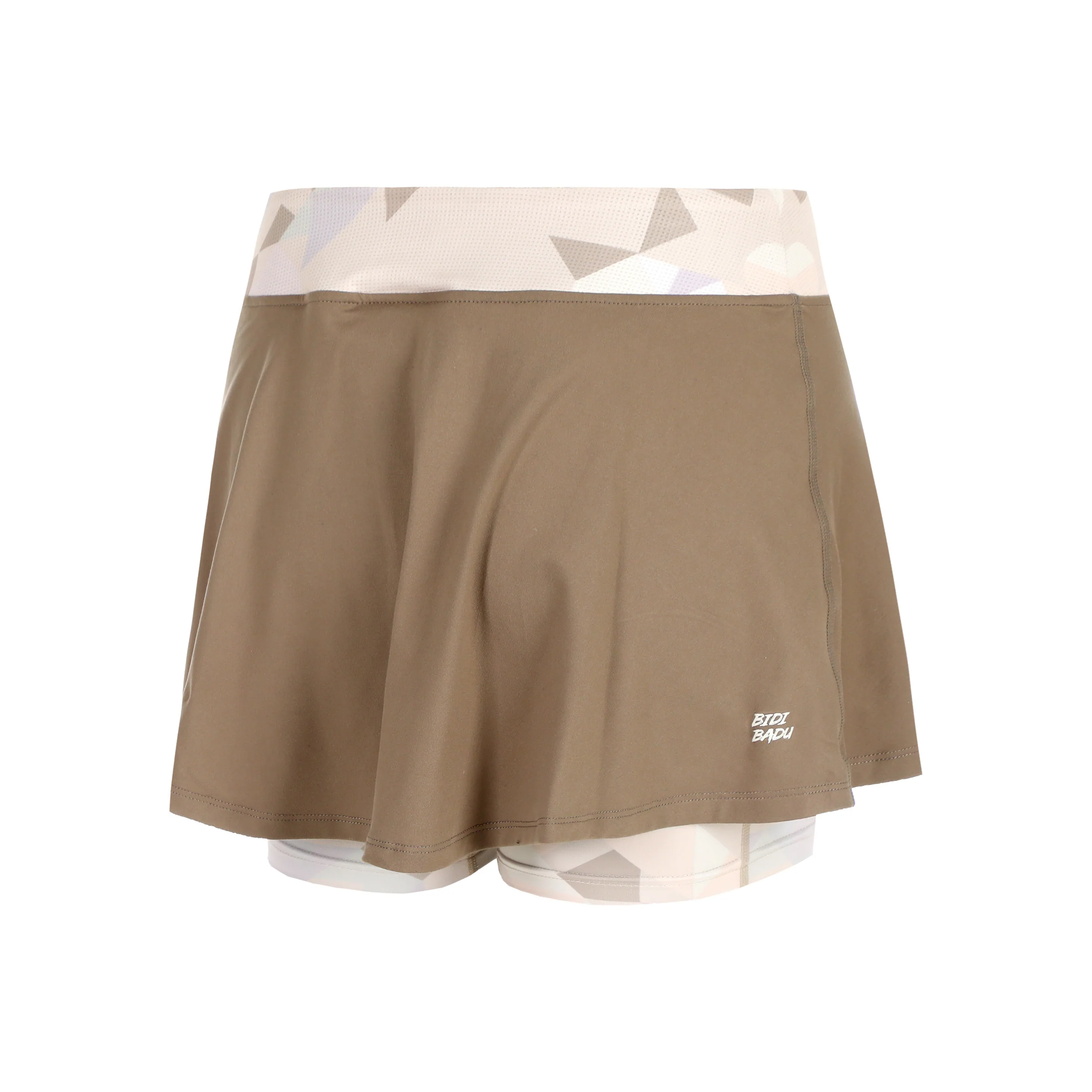 Paris 2025 Printed Wavy Falda Mujeres-Marrón,Beige - Image 2