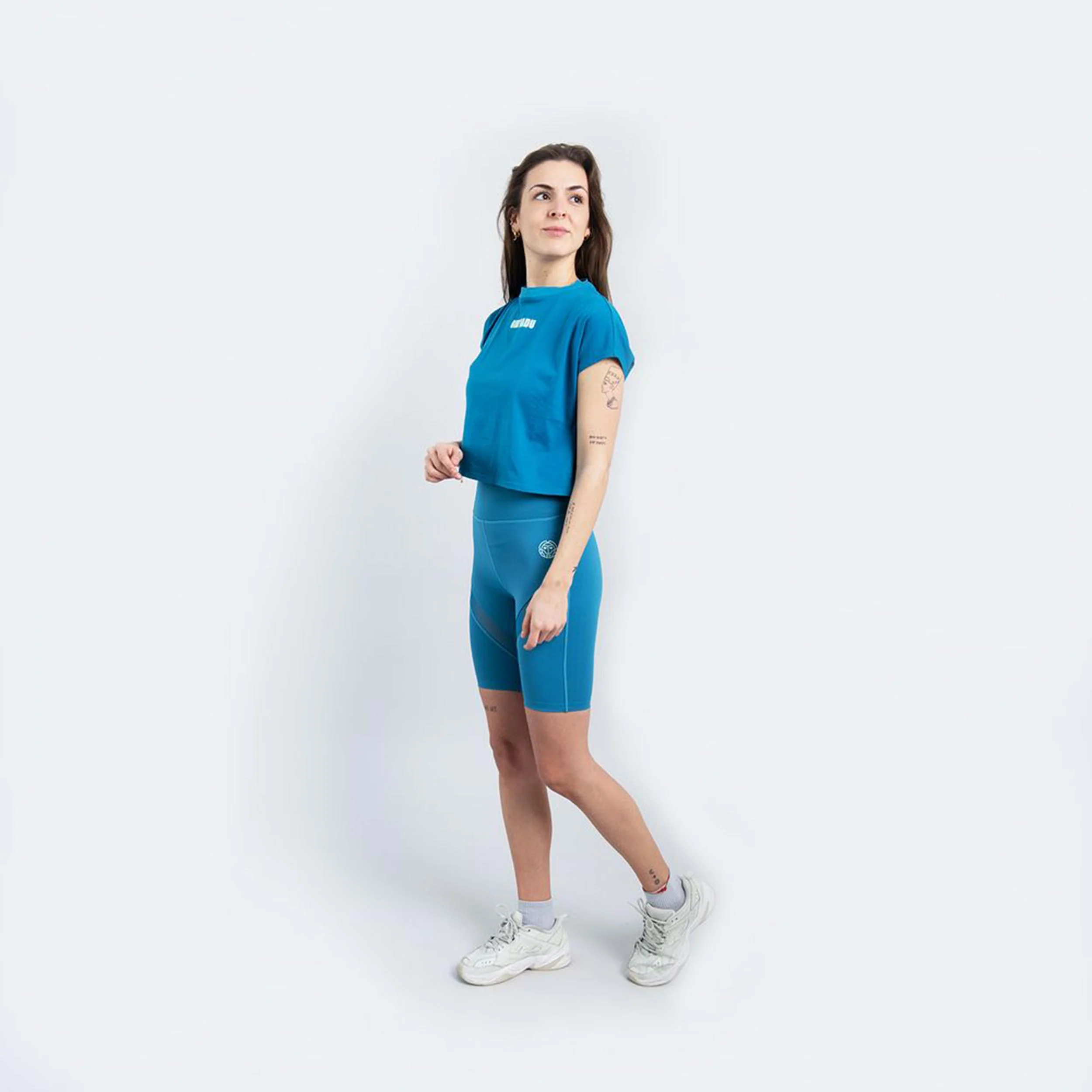 Quadriceps Move Cycling Shorts Mujeres-Color Petróleo - Image 4