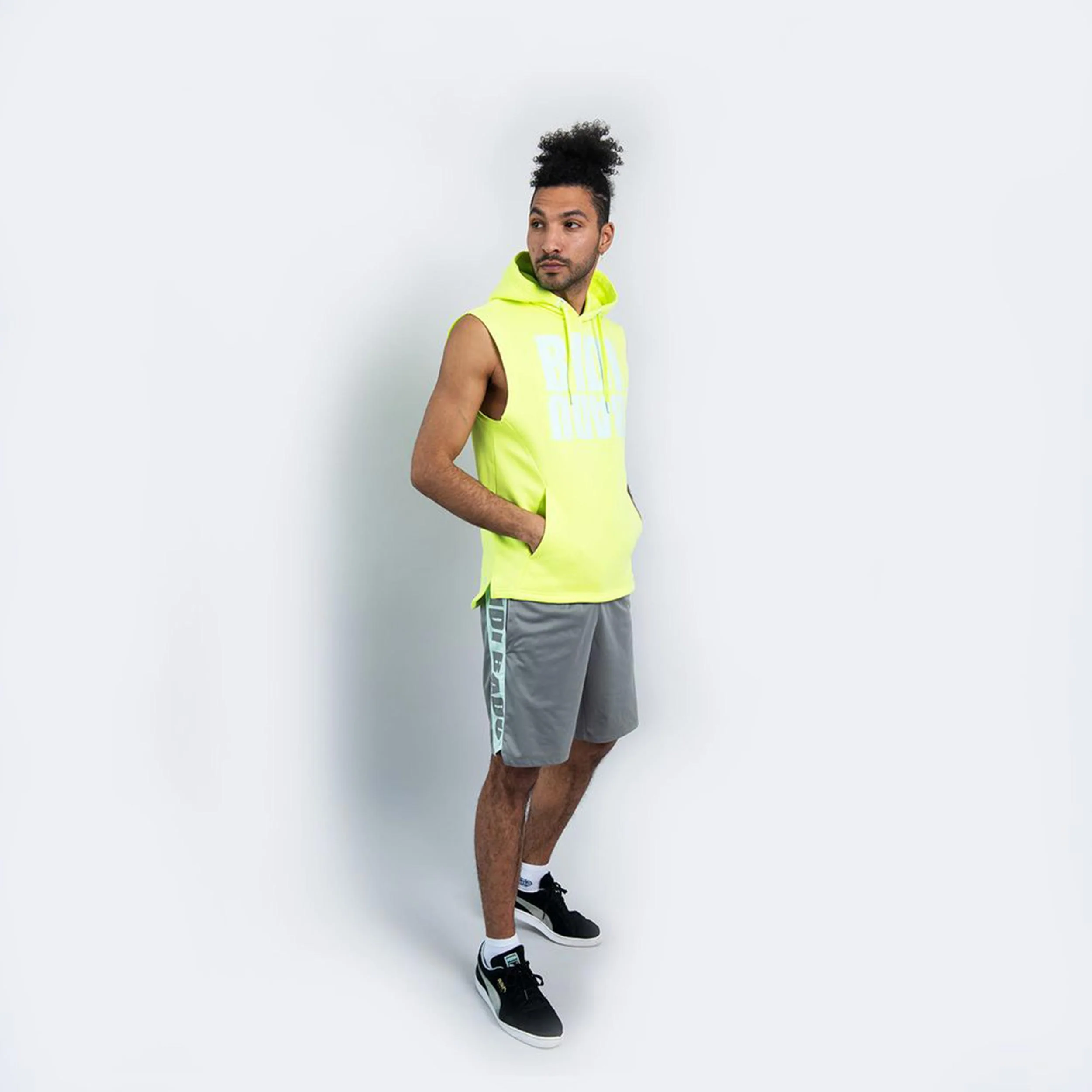 Serratus Push Move Sudadera Con Capucha Hombres-Amarillo Neón - Image 3