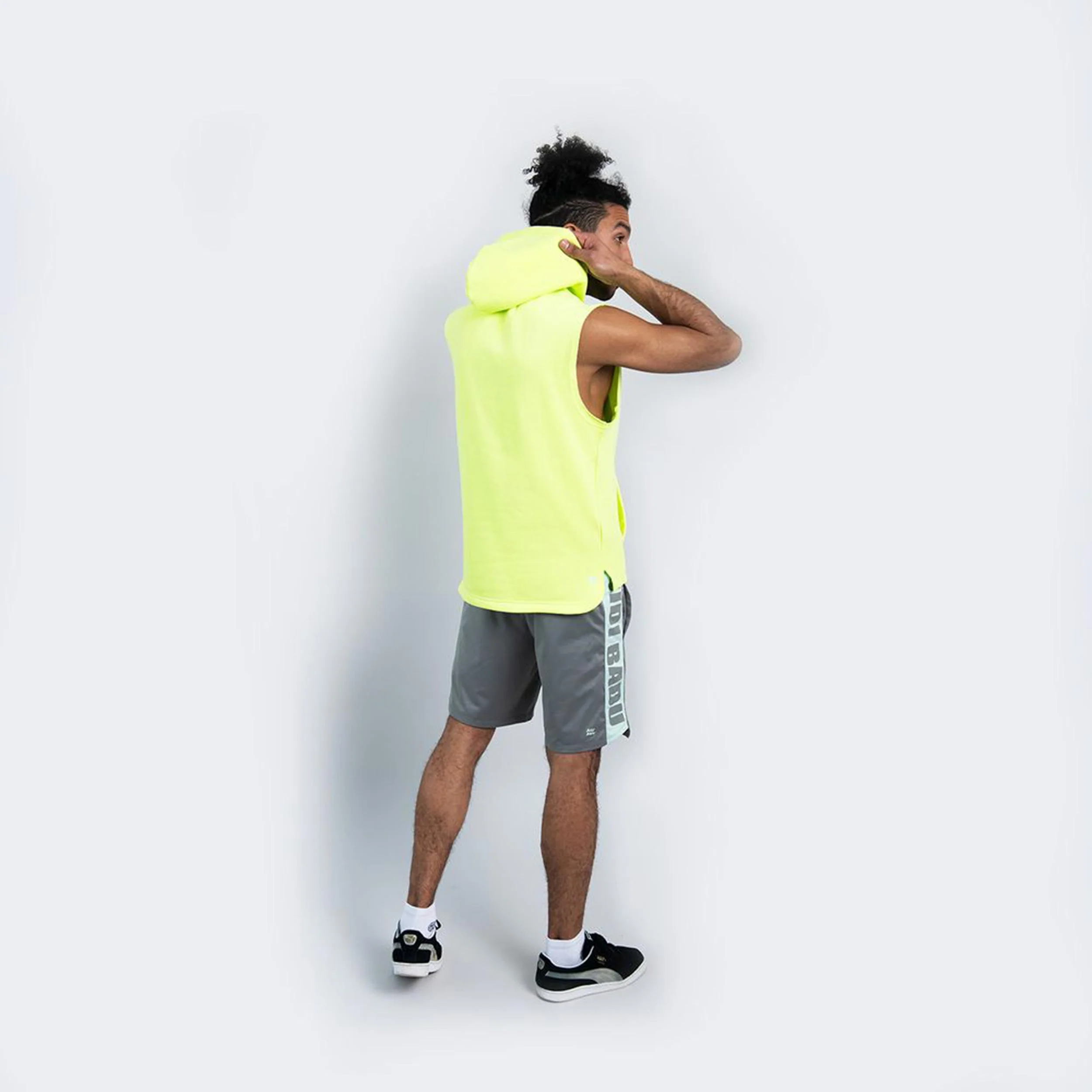 Serratus Push Move Sudadera Con Capucha Hombres-Amarillo Neón - Image 4