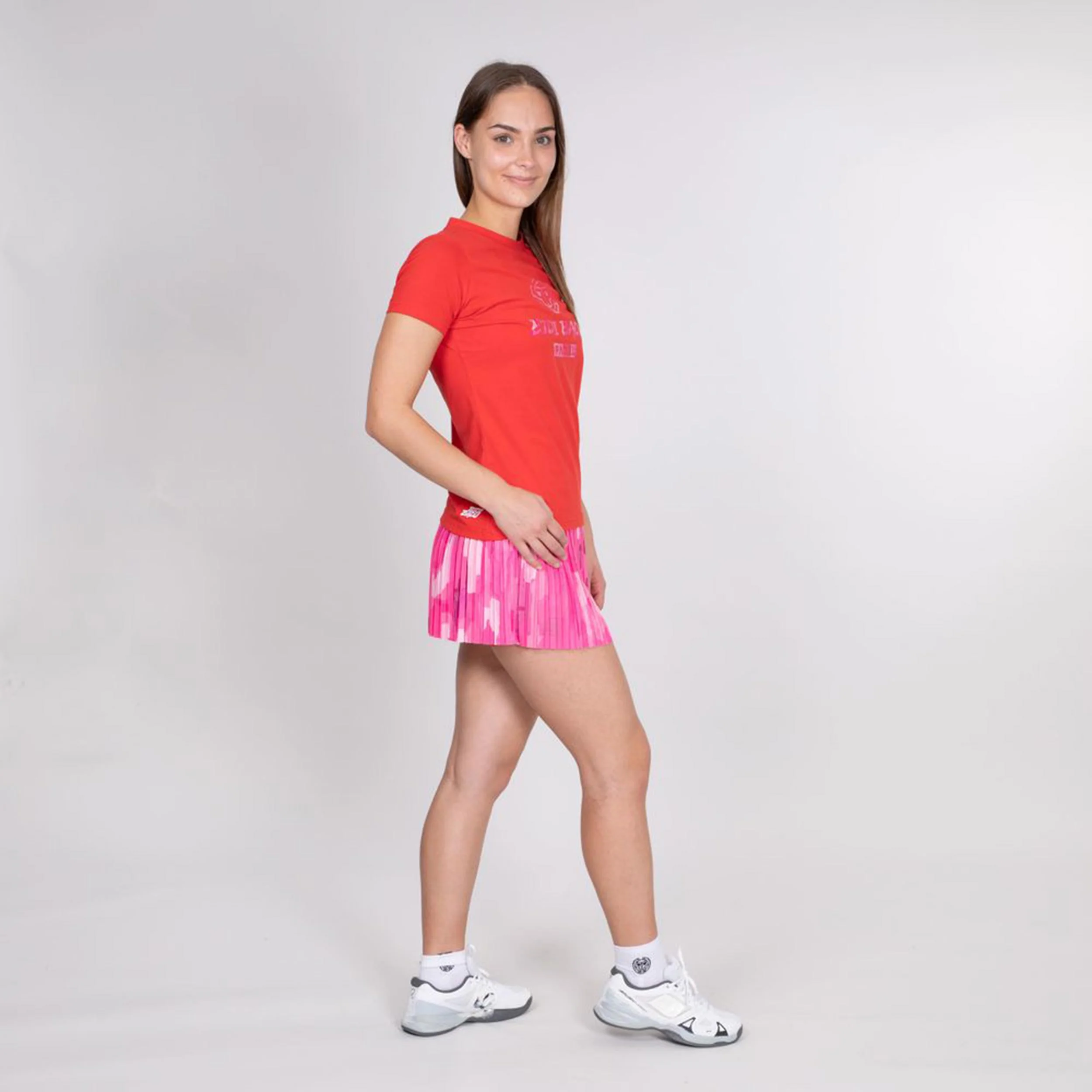 Shenzi Lifestyle Camiseta De Manga Corta Mujeres-Rojo - Image 5