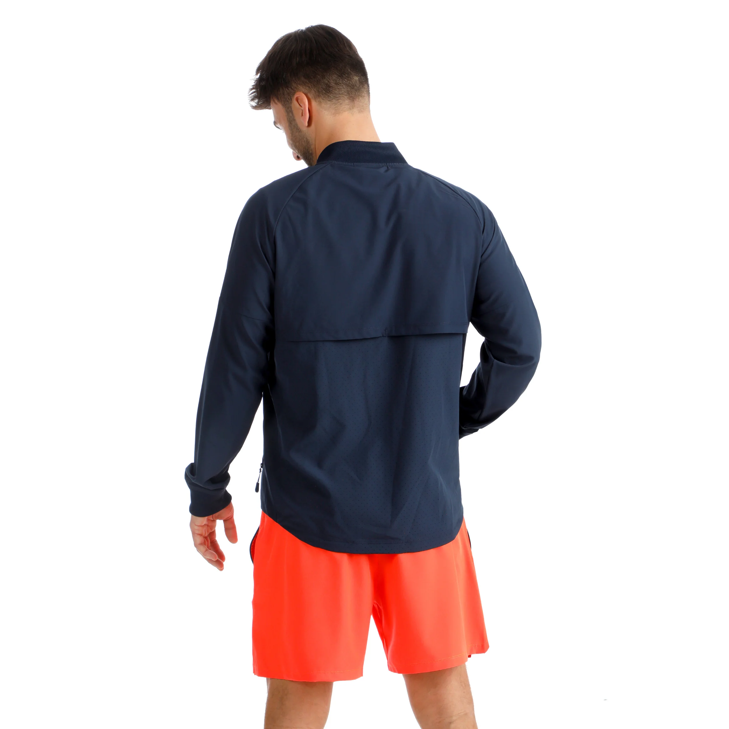 Solid Chaqueta de entrenamiento Hombres-azul oscuro - Image 7