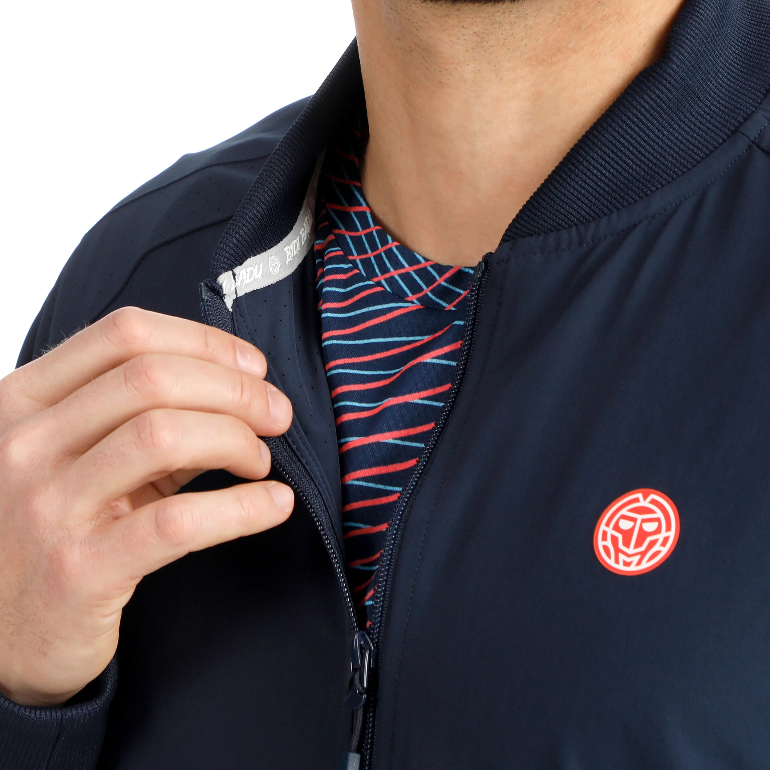 Solid Chaqueta de entrenamiento Hombres-azul oscuro - Image 9