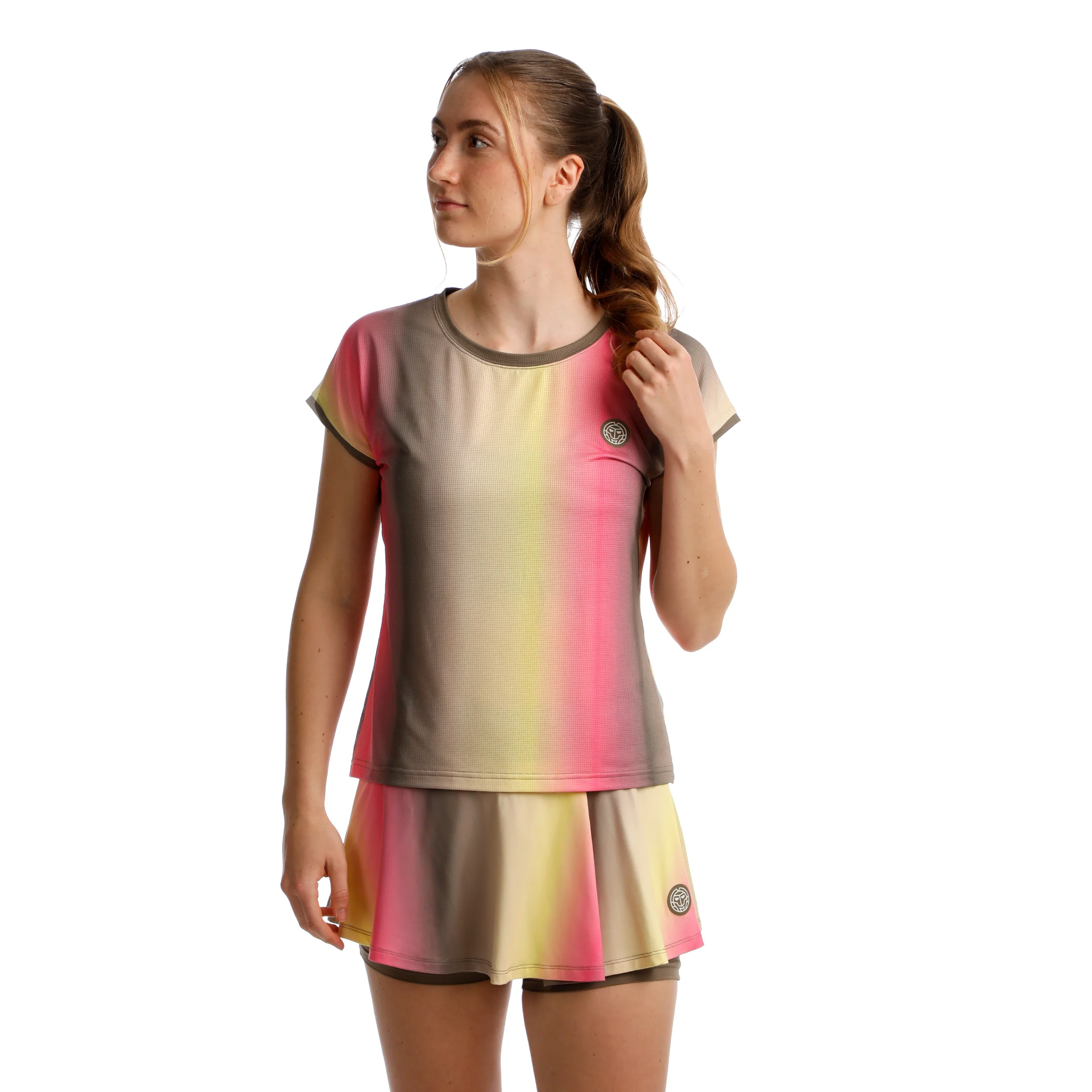 Spectrum Camiseta De Manga Corta Mujeres-Marrón,Amarillo - Image 5