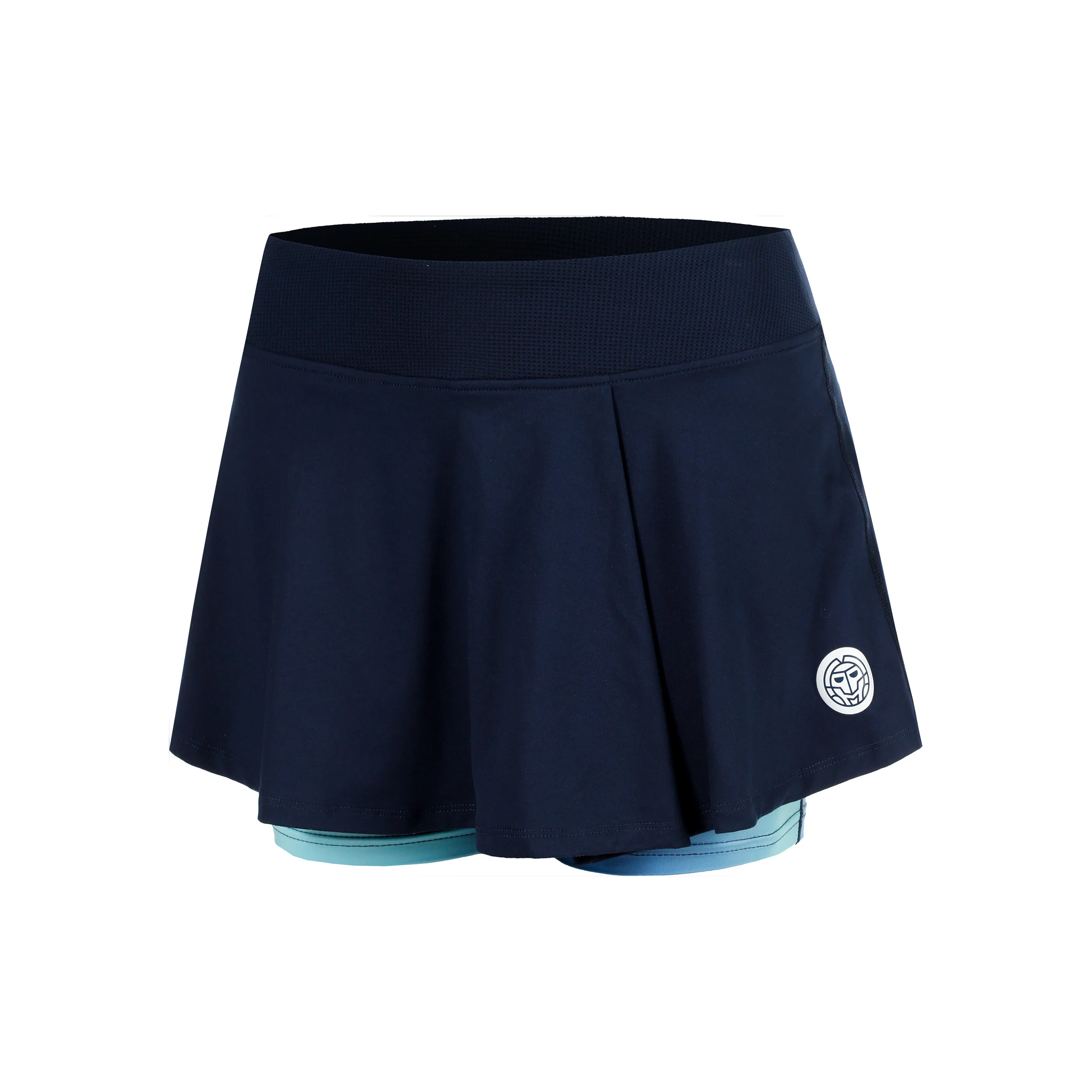 Spectrum Printed Wavy Falda Mujeres-Azul Oscuro,Azul Claro