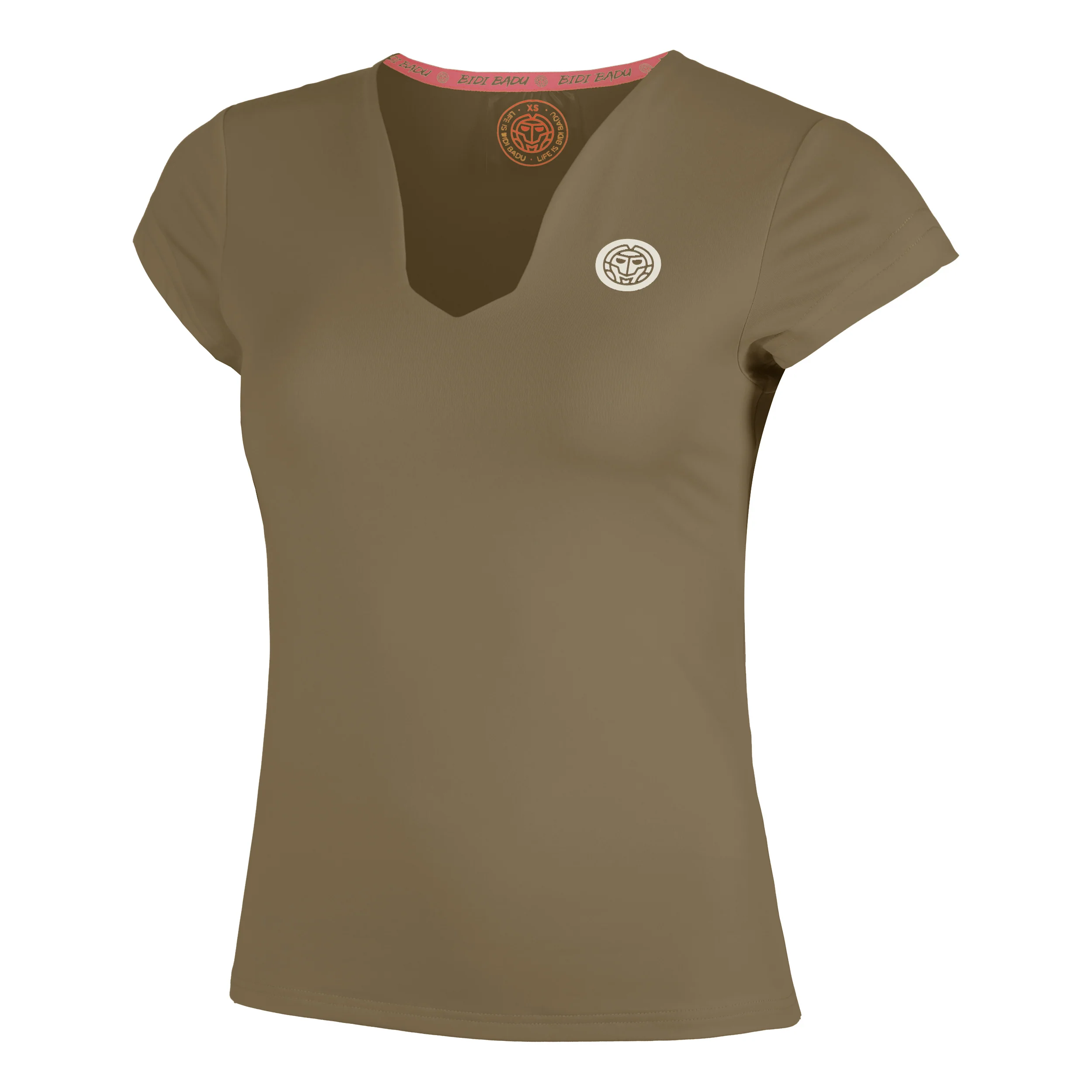 Spectrum V-Neck Camiseta De Manga Corta Mujeres-Marrón