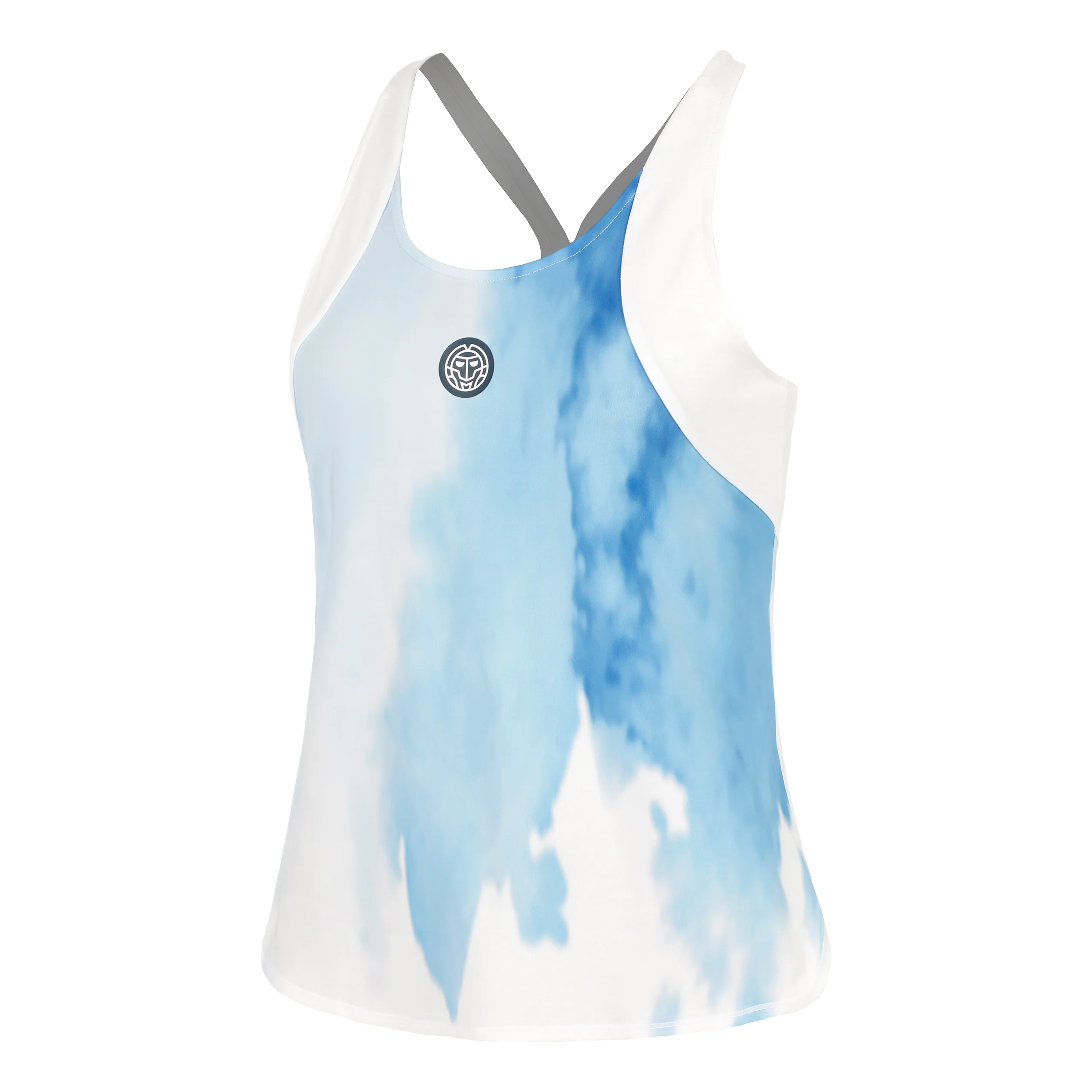 Watercolour Camiseta De Tirantes Mujeres-Blanco,Azul