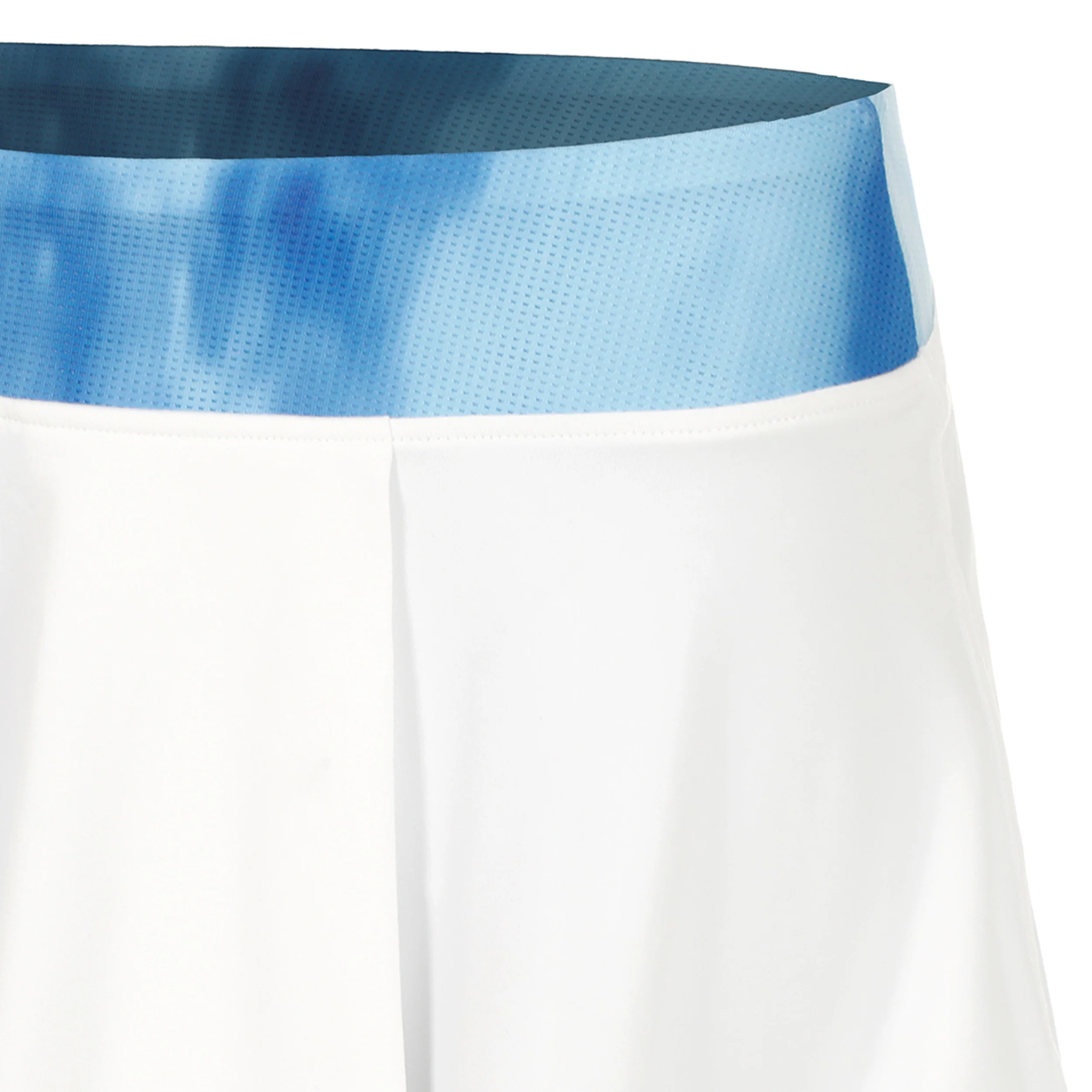 Watercolour Printed Wavy Falda Mujeres-Blanco,Azul - Image 4