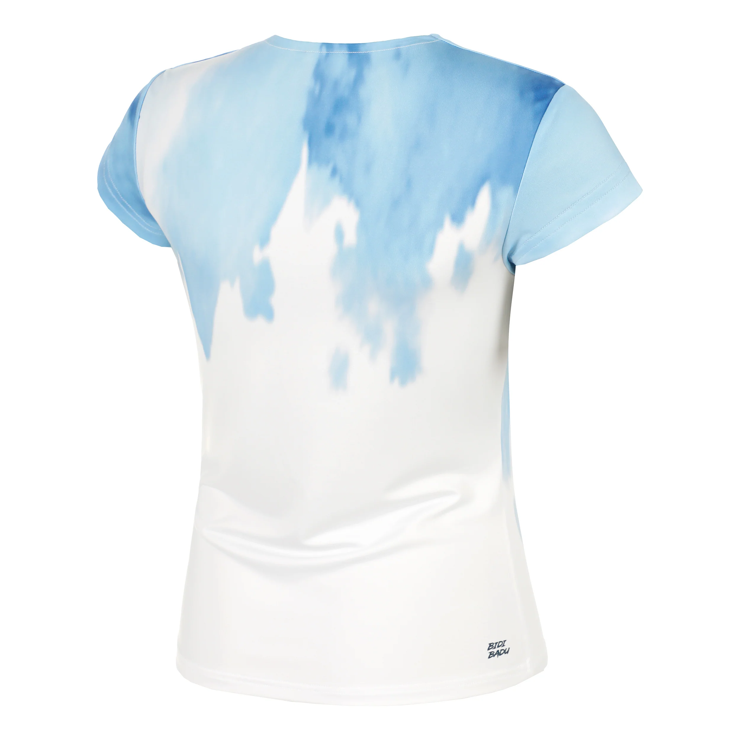 Watercolour V-Neck Camiseta De Manga Corta Mujeres-Blanco,Azul - Image 2