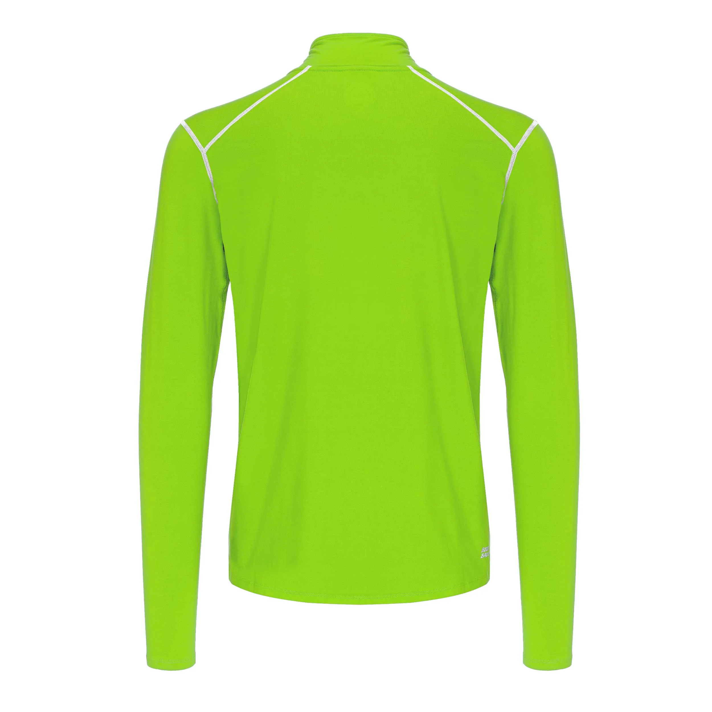 Zac Tech Half Zip Camiseta De Manga Larga Hombres-Verde Neón,Blanco - Image 2