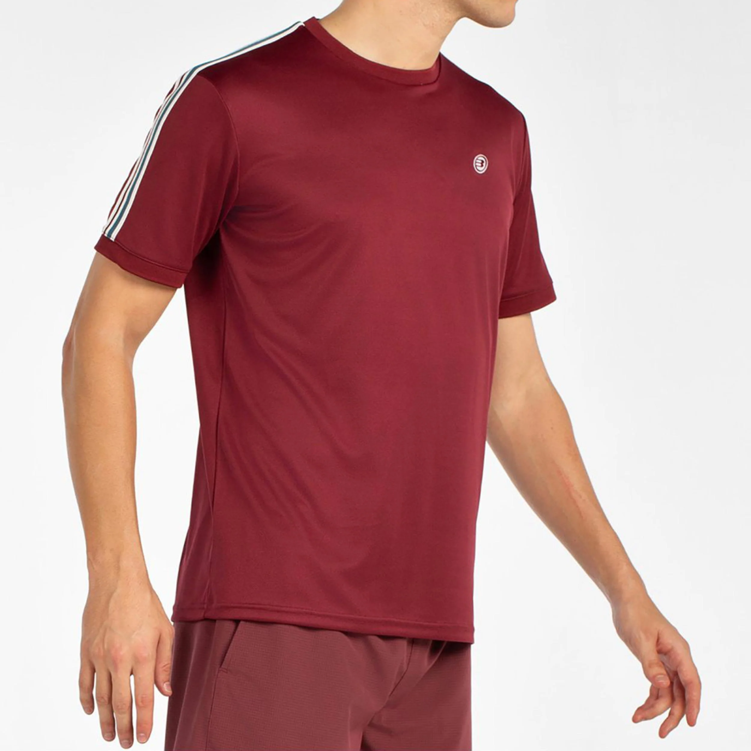 Alder Camiseta De Manga Corta Hombres-Rojo Oscuro - Image 4