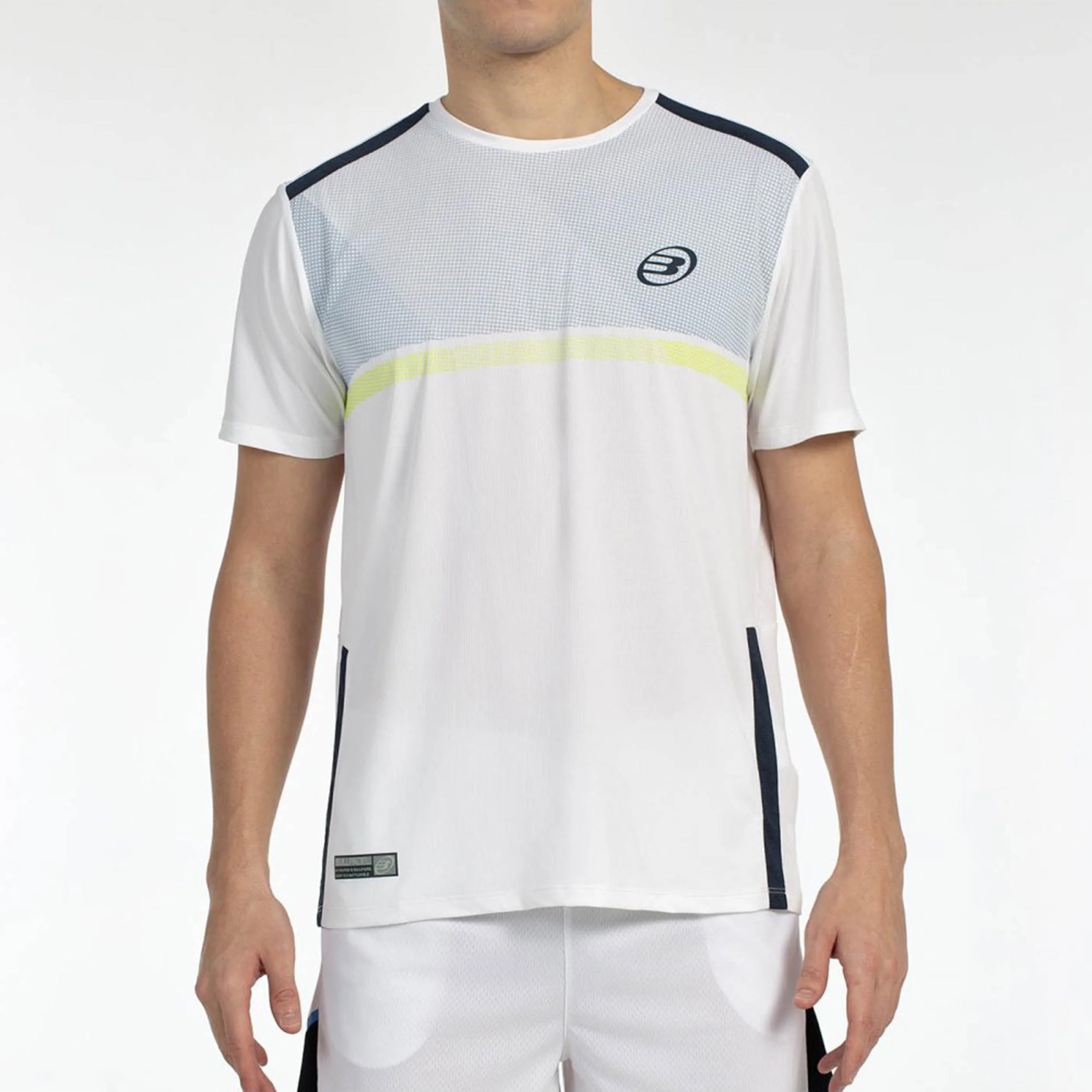 Bilao Camiseta De Manga Corta Hombres-Blanco,Azul Claro