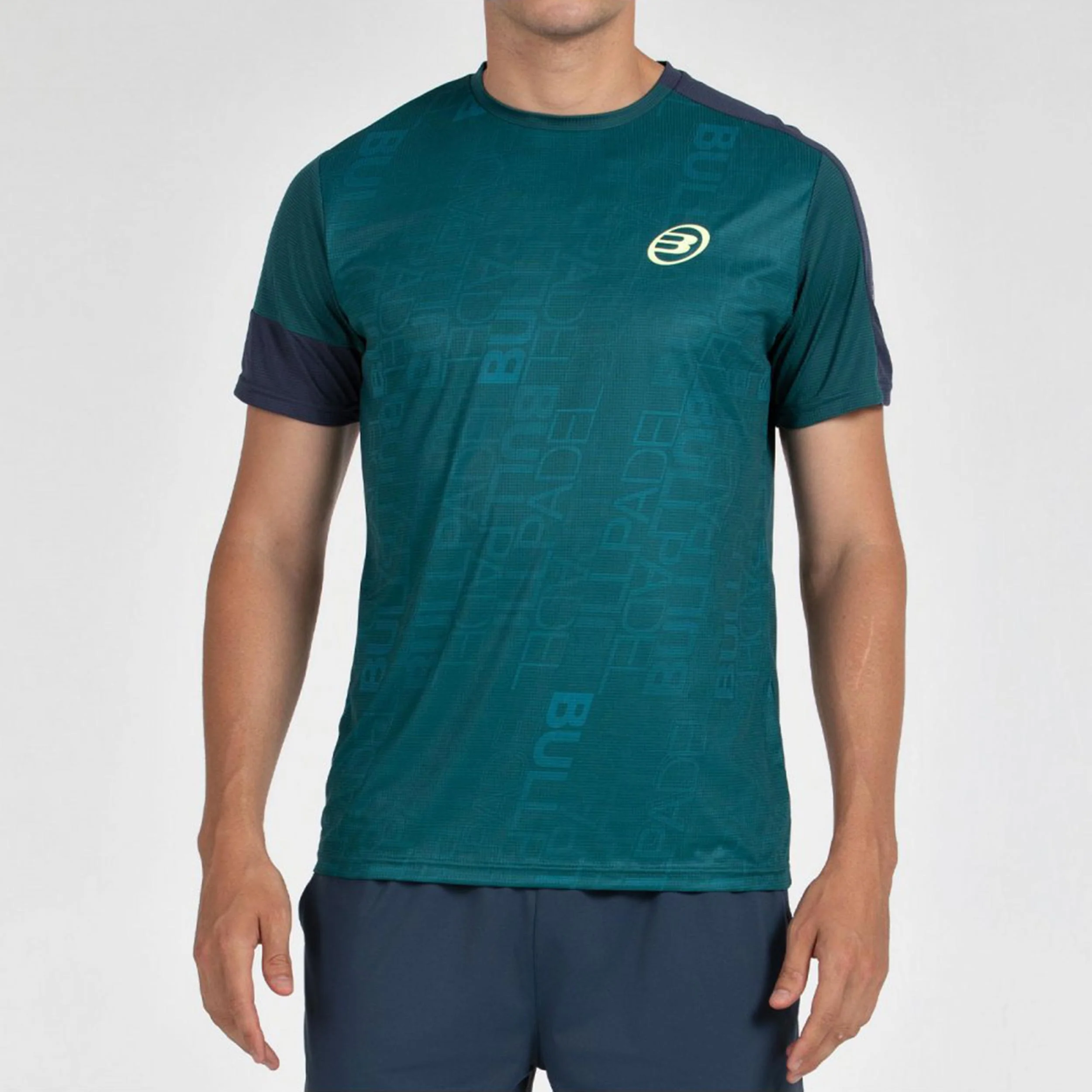 Leido Camiseta De Manga Corta Hombres-Verde Oscuro