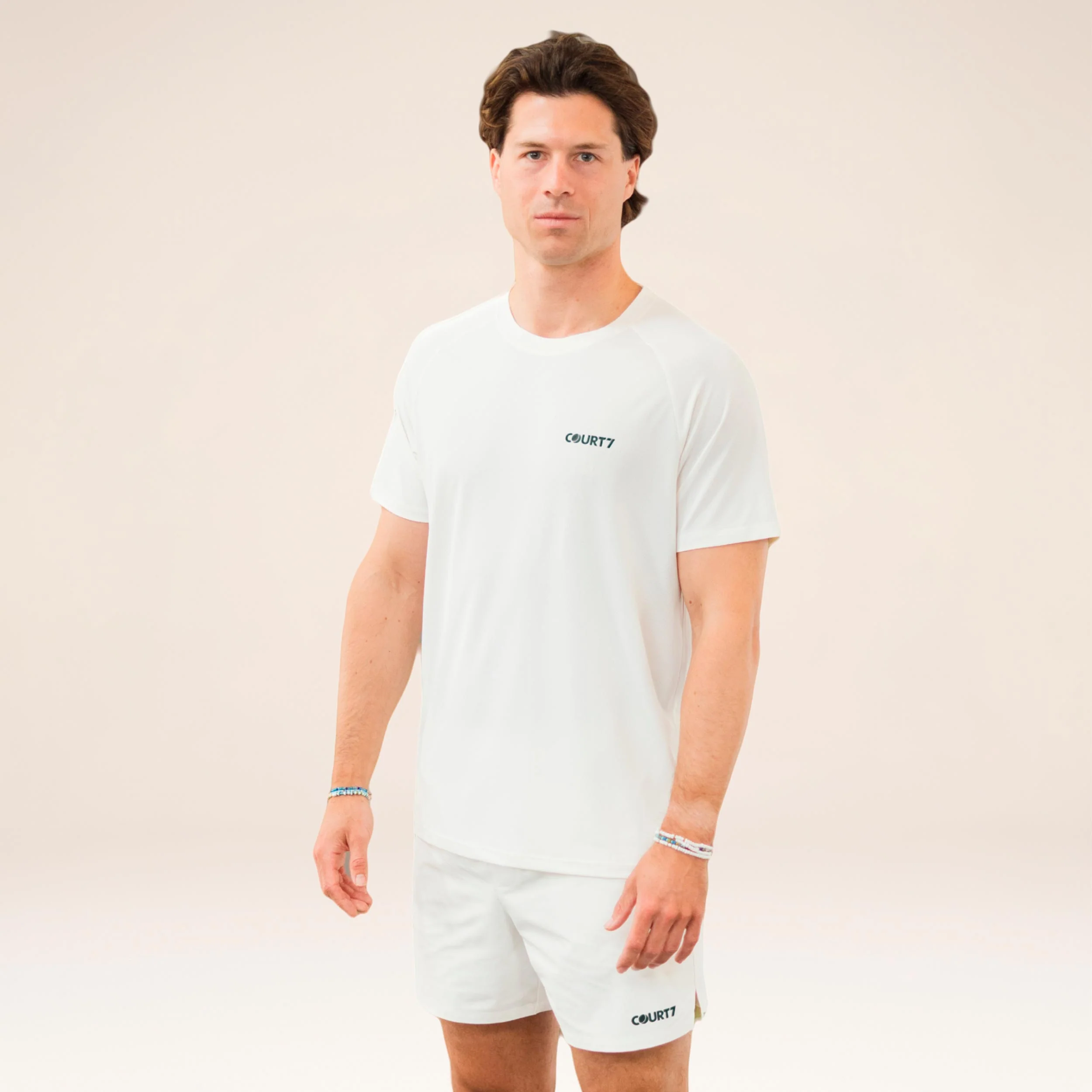 Performance Solid Camiseta de manga corta Hombres - blanco roto