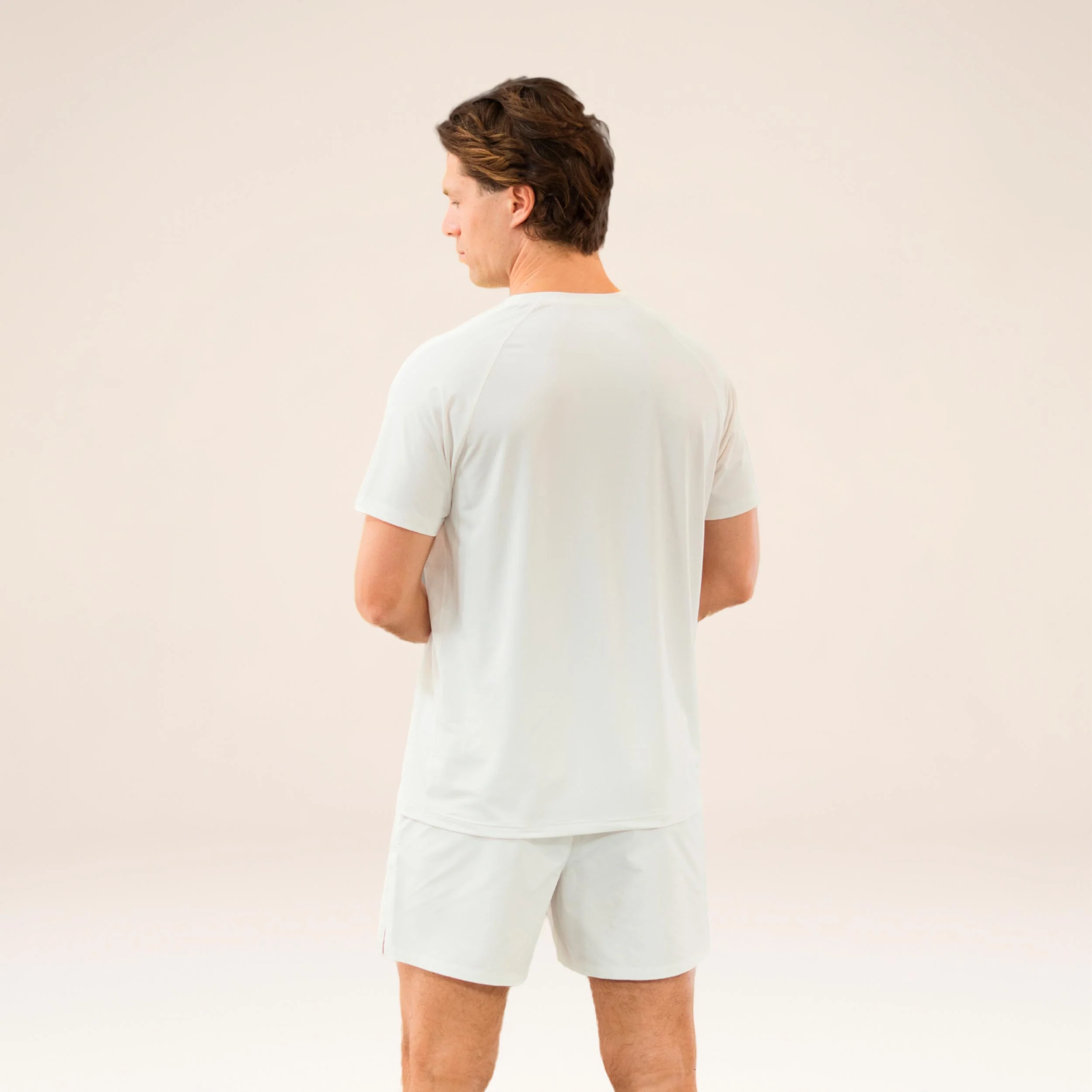 Performance Solid Camiseta de manga corta Hombres - blanco roto - Image 3