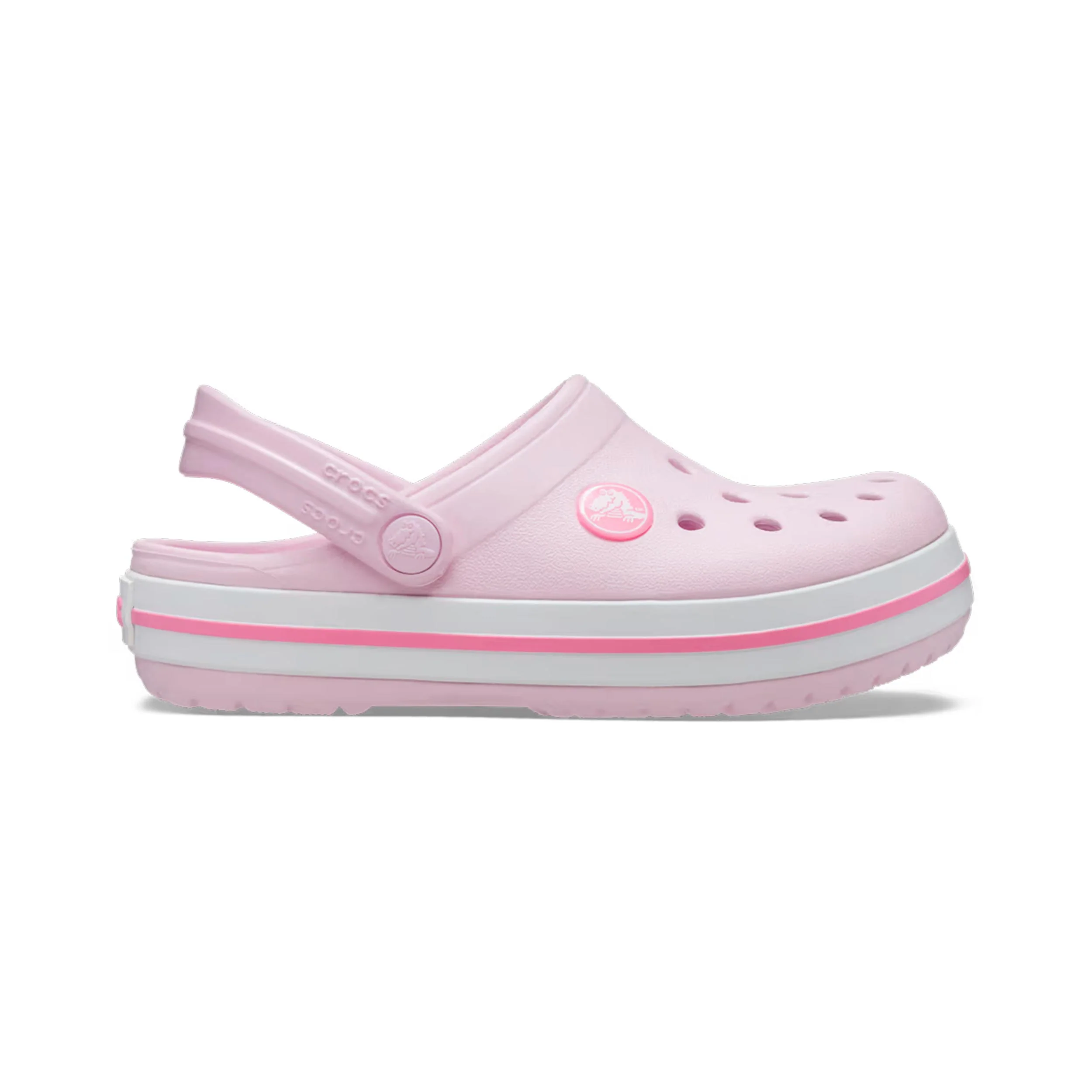 Crocband Clog Chanclas Niños - rosa, blanco