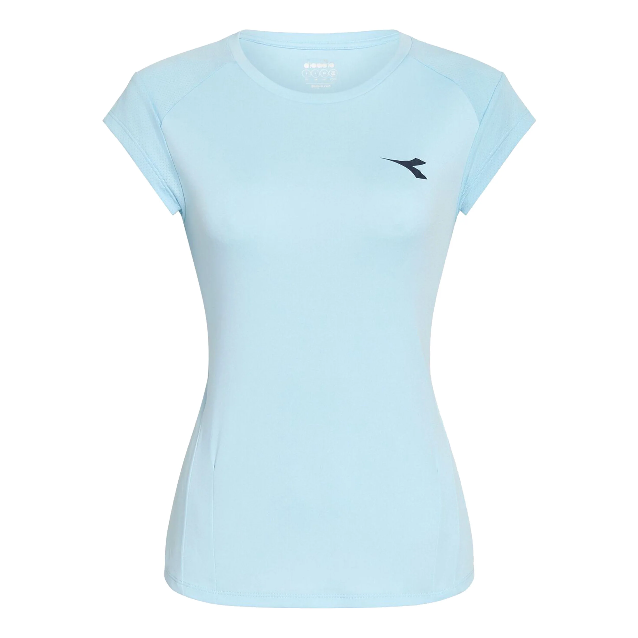 L. Camiseta De Manga Corta Mujeres-Azul Claro