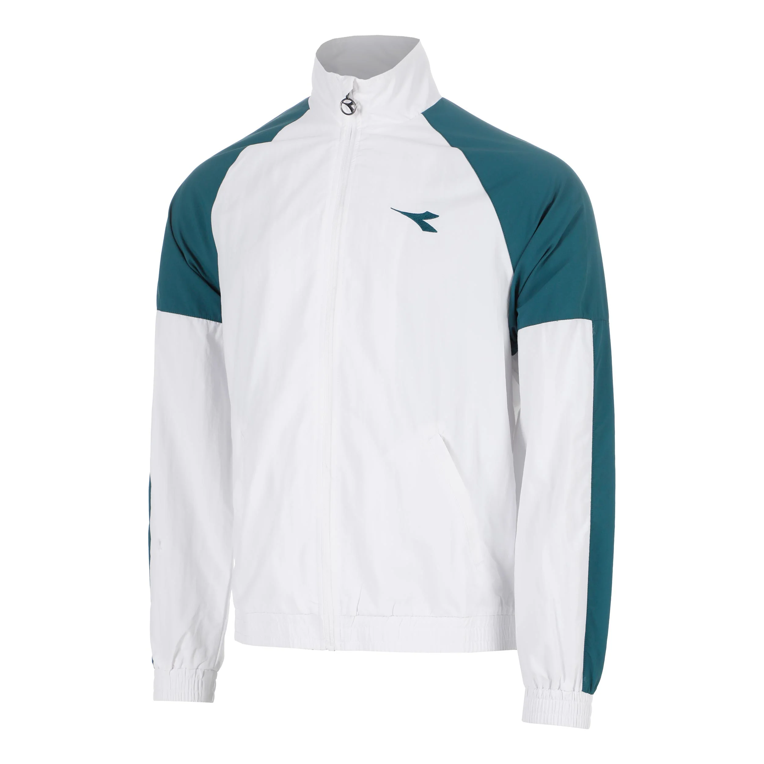 Match Chaqueta de entrenamiento Hombres-blanco, color petróleo