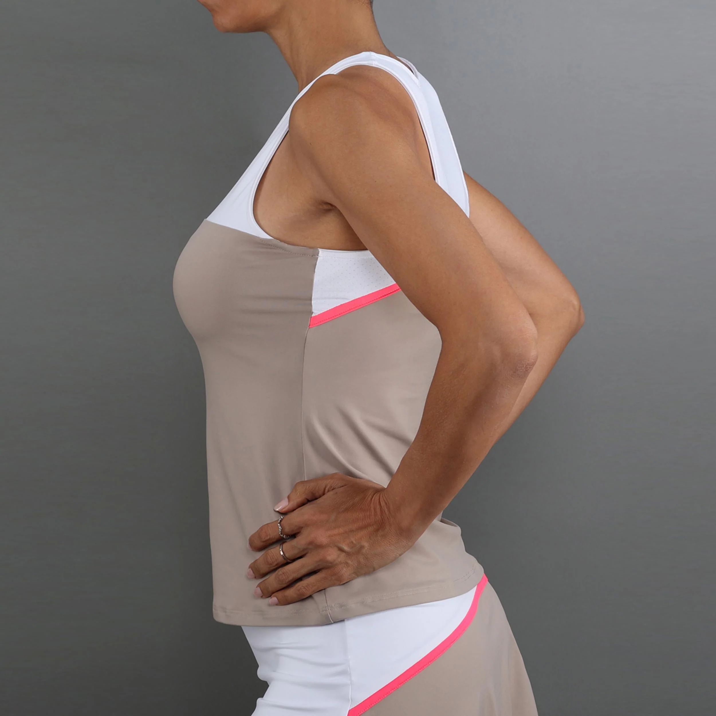 Bloom Camiseta de tirantes Mujeres-beige, blanco - Image 3