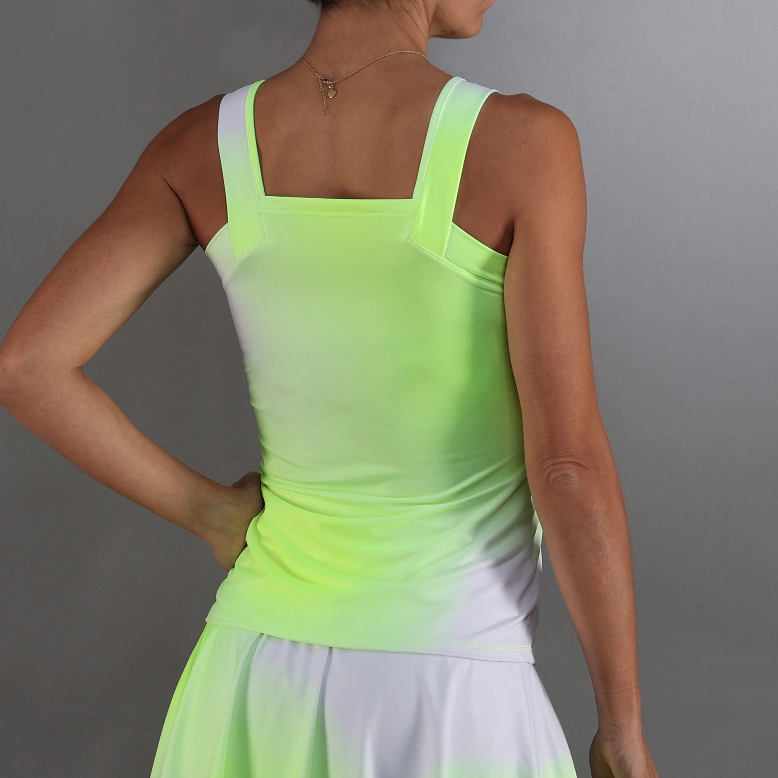 Breeze Camiseta De Tirantes Mujeres-Amarillo Neón,Blanco - Image 2