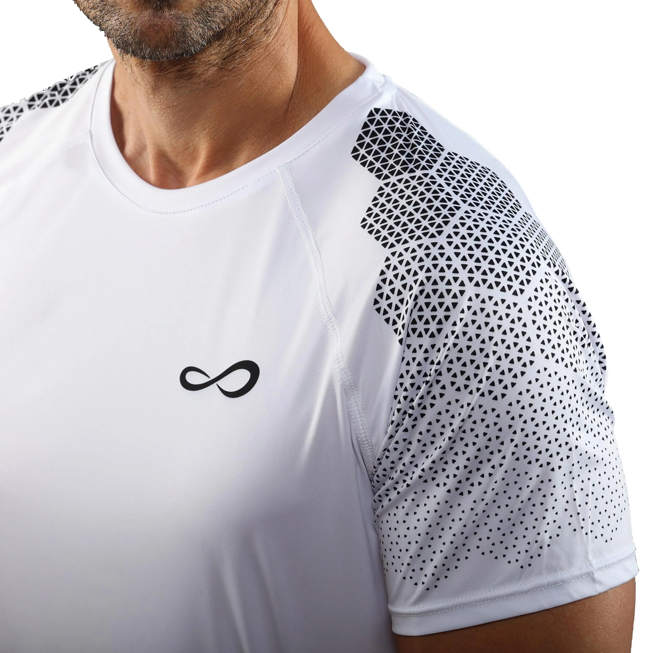 Feisty Hexagon Camiseta De Manga Corta Hombres-Blanco - Image 3