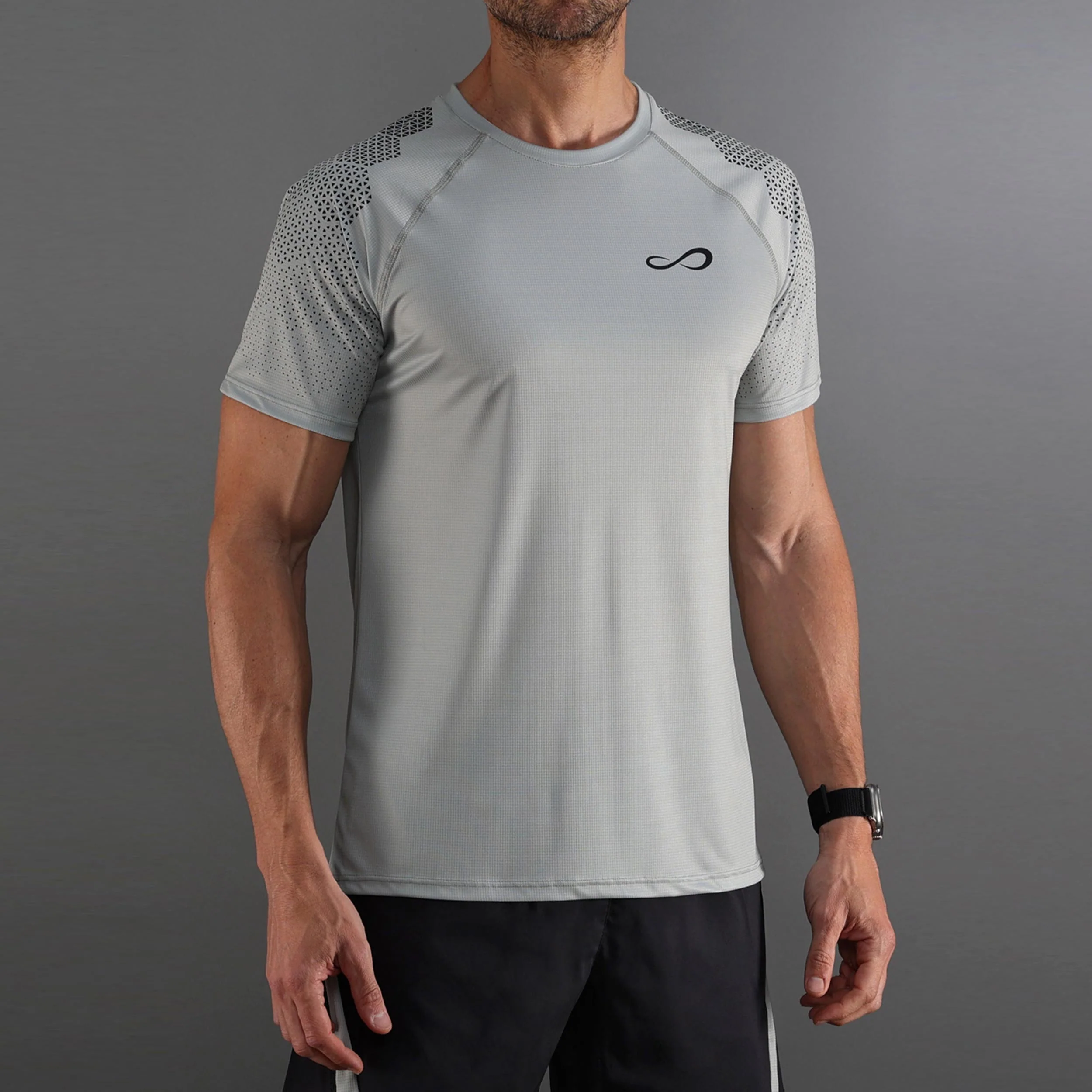 Feisty Hexagon Camiseta de manga corta Hombres-gris claro