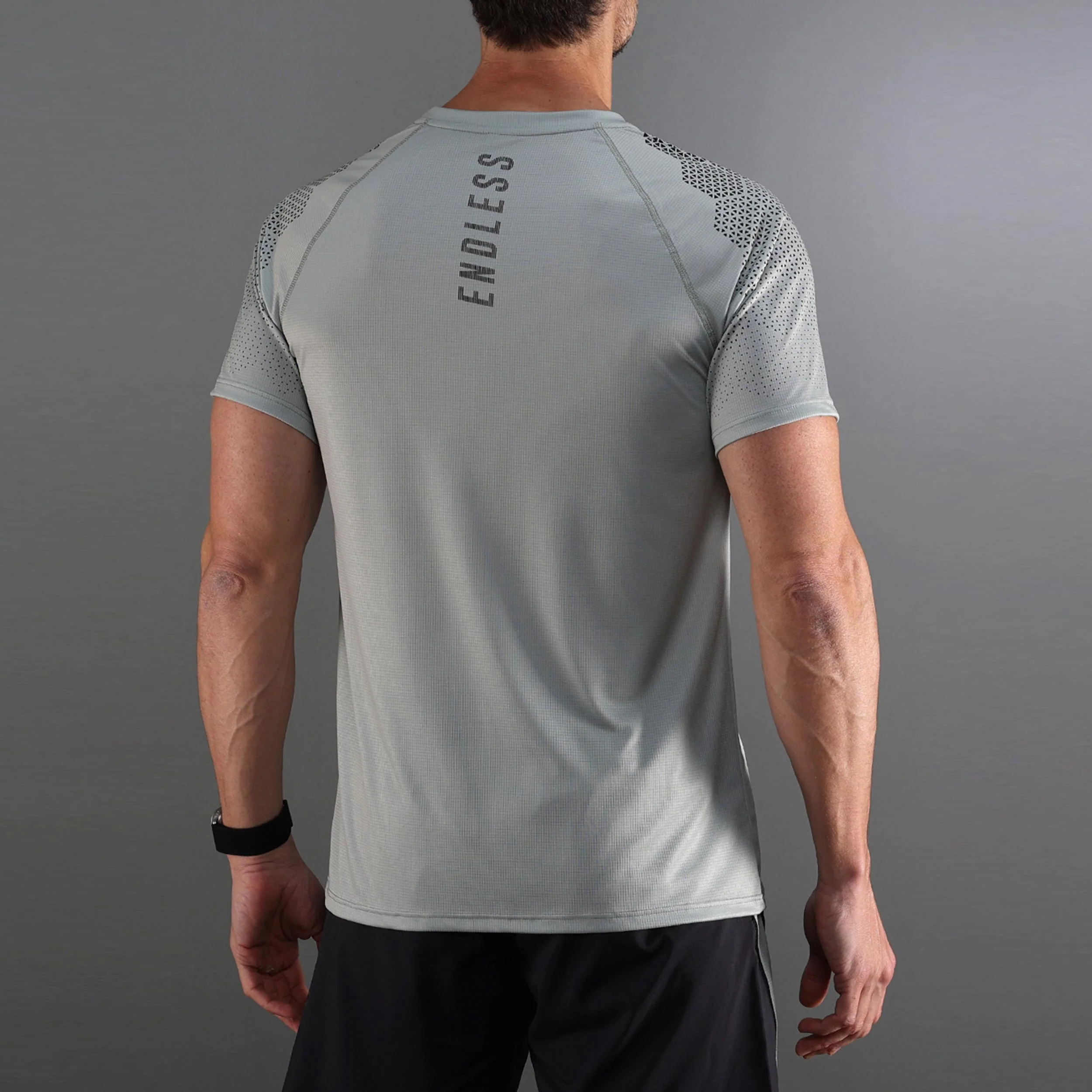 Feisty Hexagon Camiseta de manga corta Hombres-gris claro - Image 2