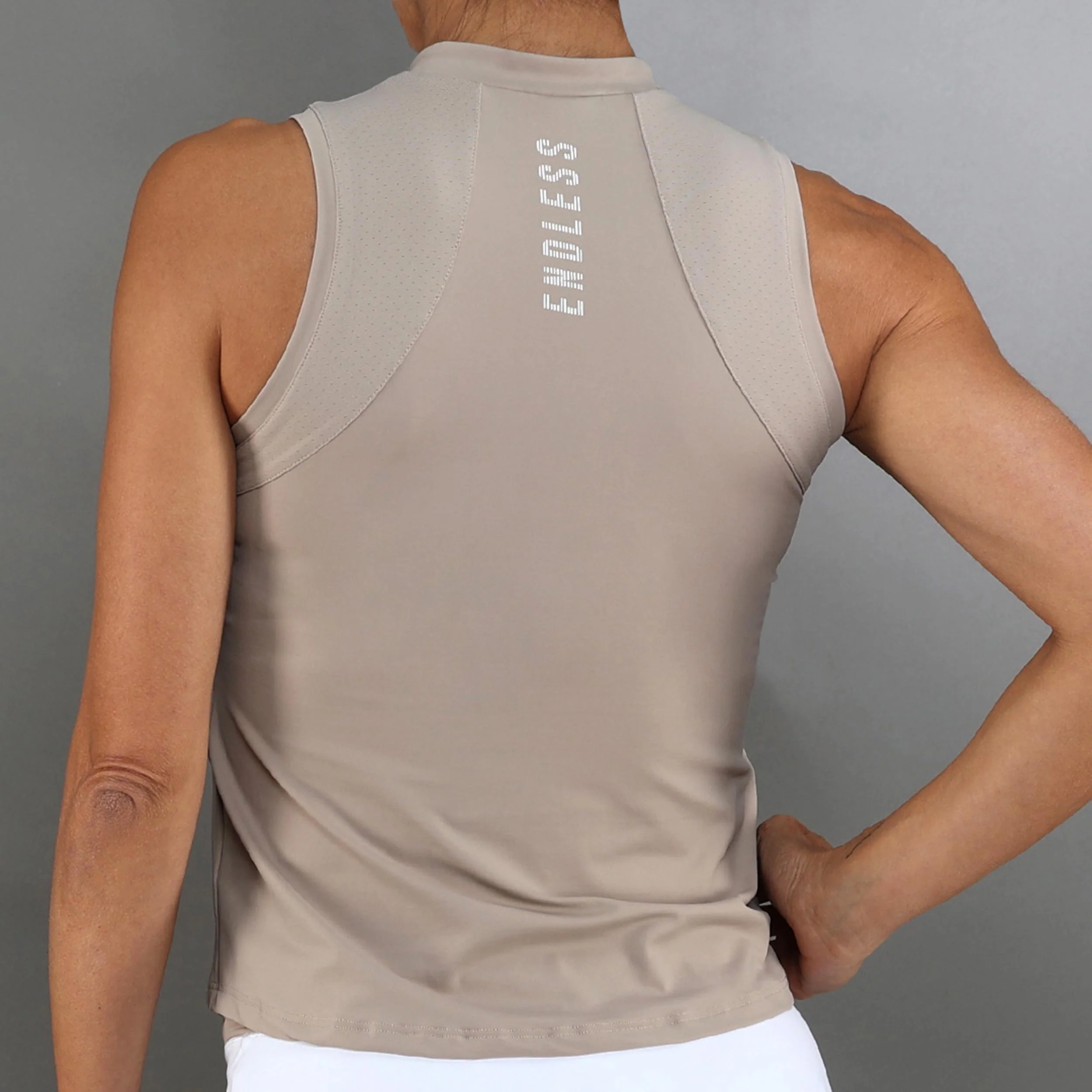 Glam Camiseta de tirantes Mujeres-beige - Image 3