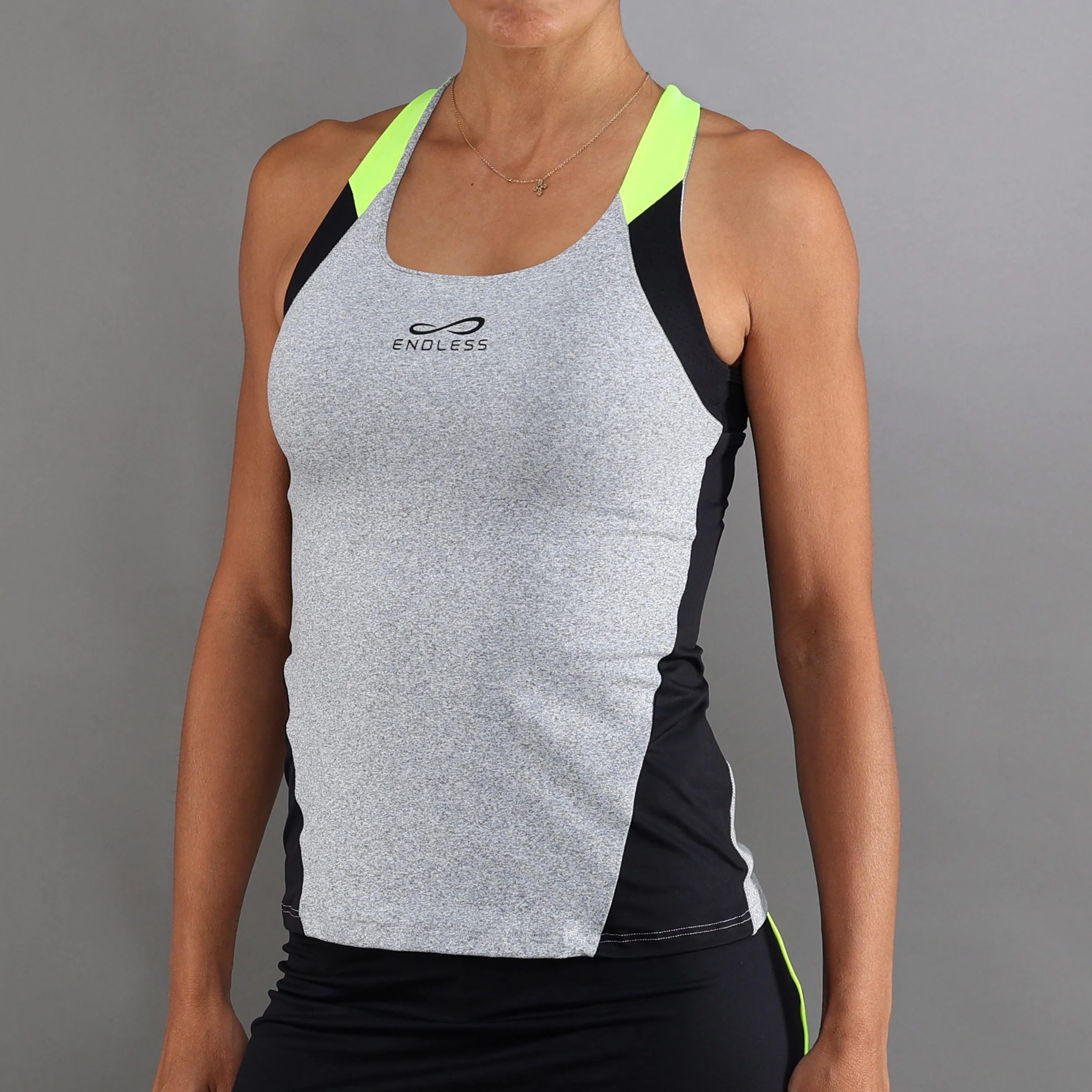 Grace Camiseta De Tirantes Mujeres-Gris,Negro