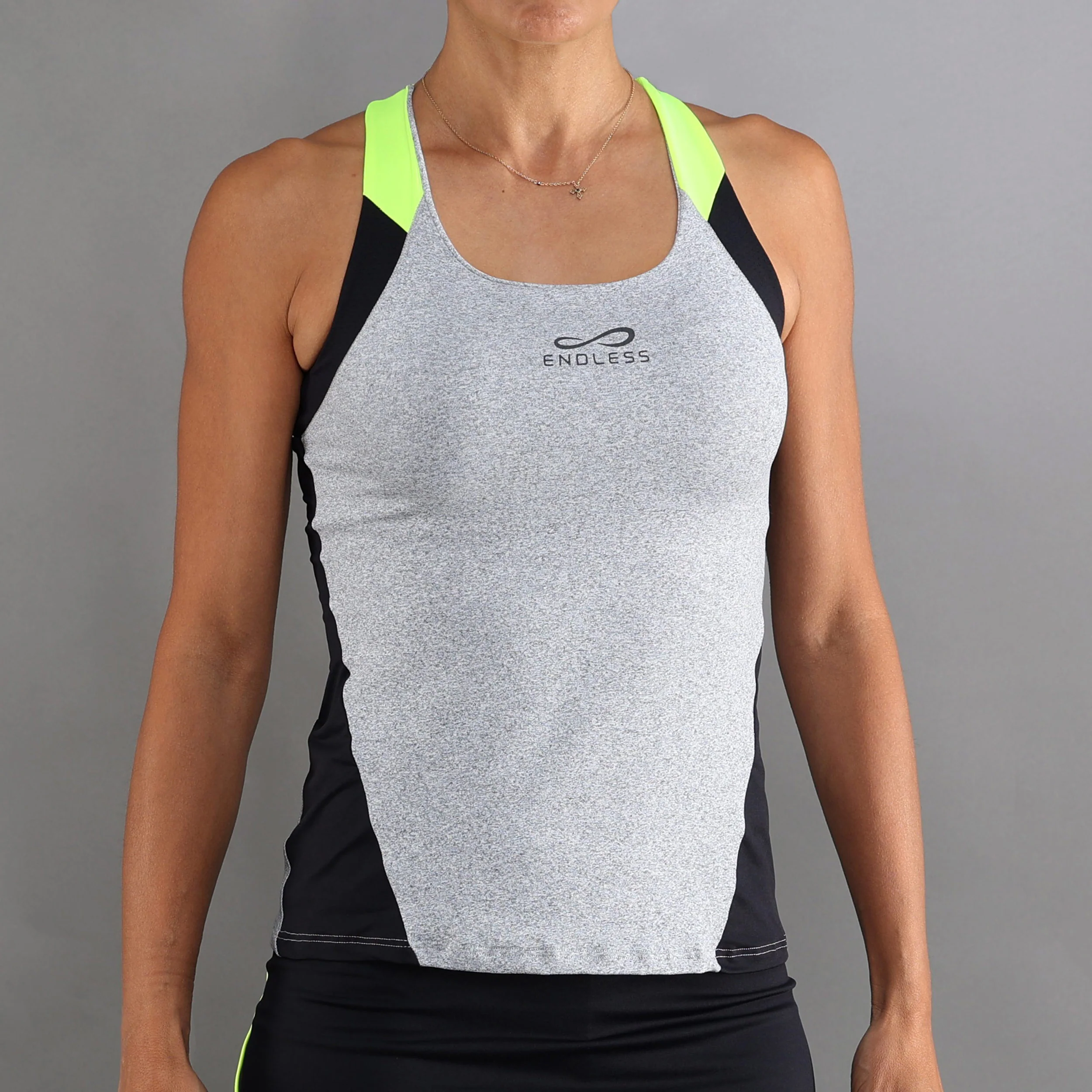 Grace Camiseta De Tirantes Mujeres-Gris,Negro - Image 5