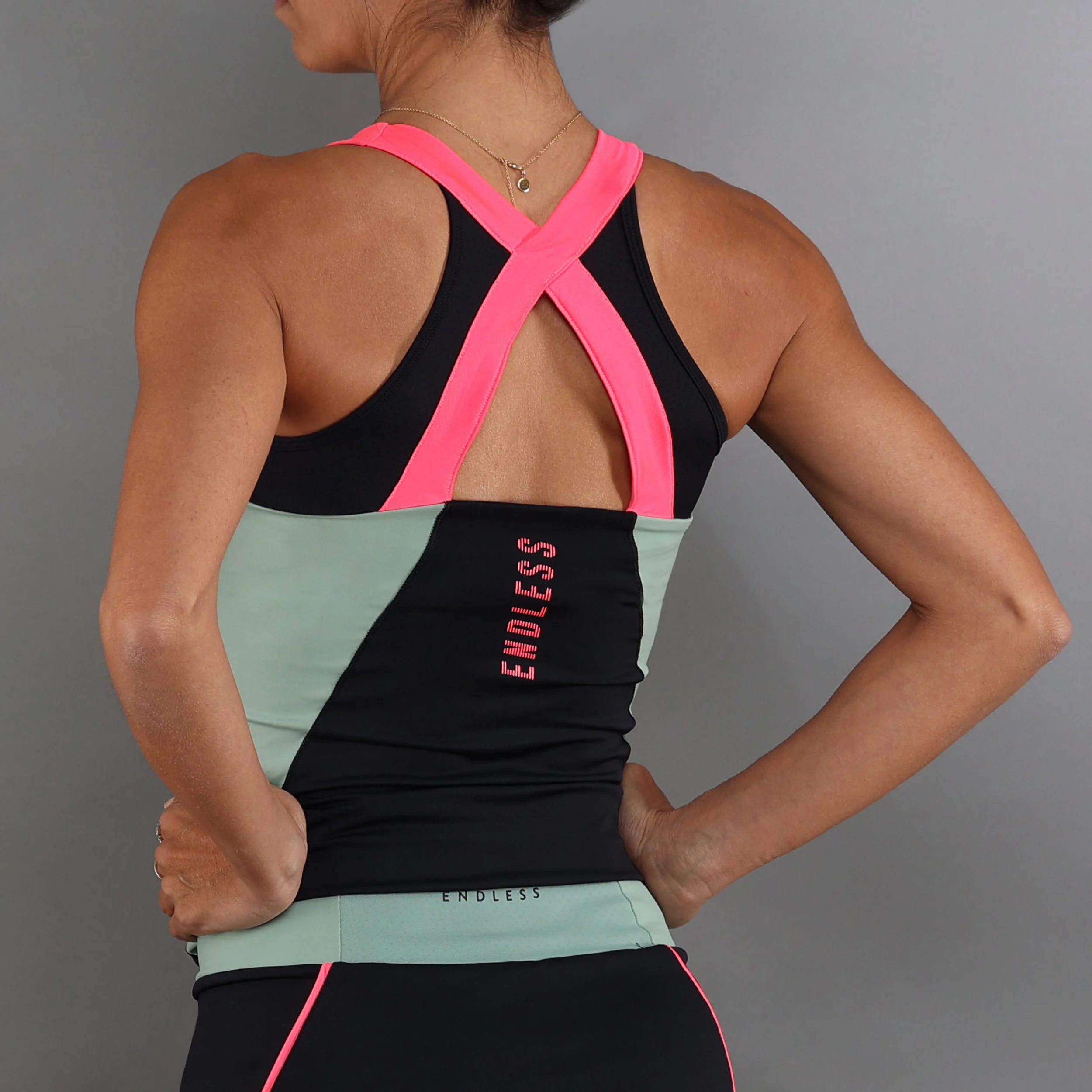 Grace Camiseta De Tirantes Mujeres-Negro,Verde - Image 5
