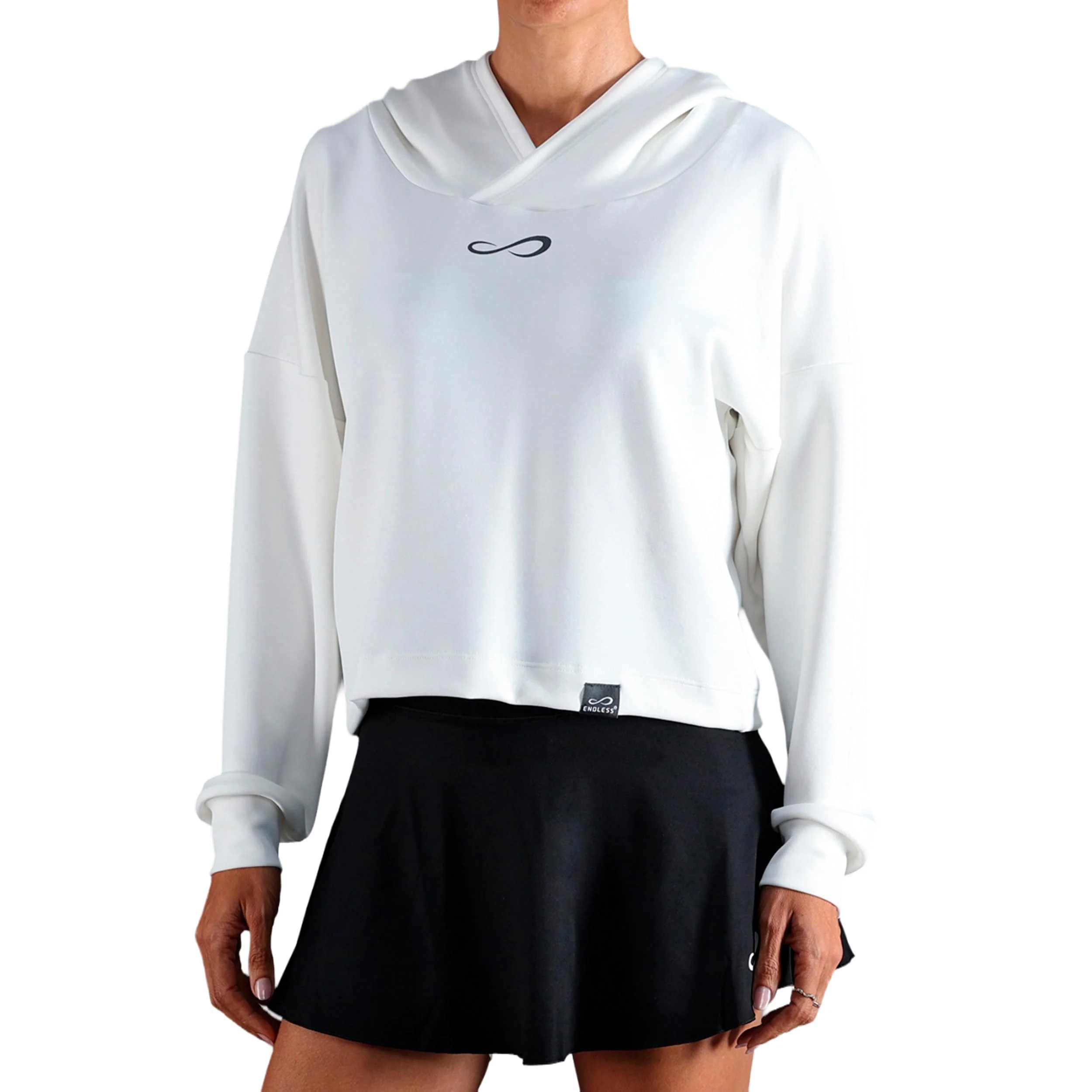 Hypersoft Sudadera con capucha Mujeres-blanco