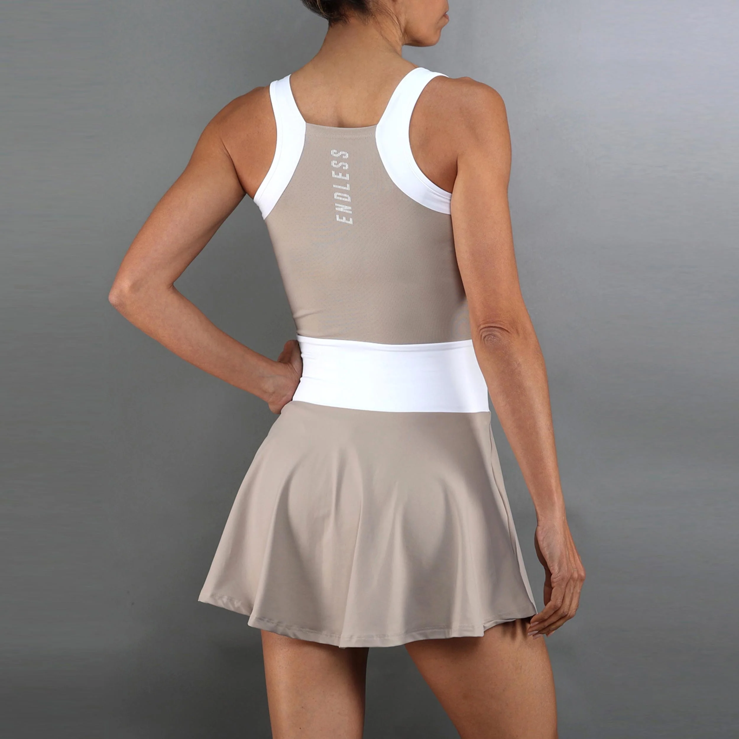 Orbit Vestido Mujeres-beige, blanco - Image 2