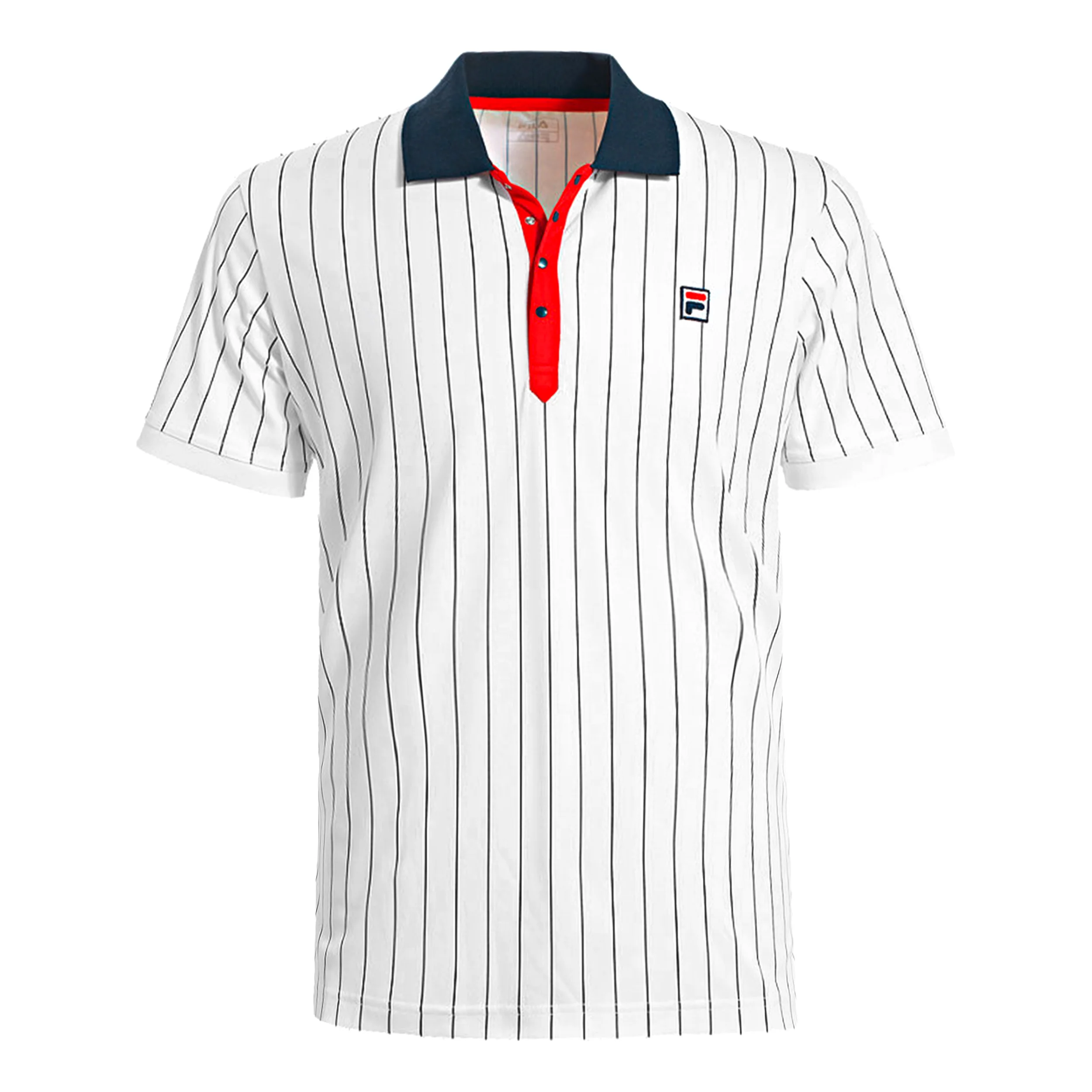 Stripes Polo Hombres-Blanco,Azul Oscuro