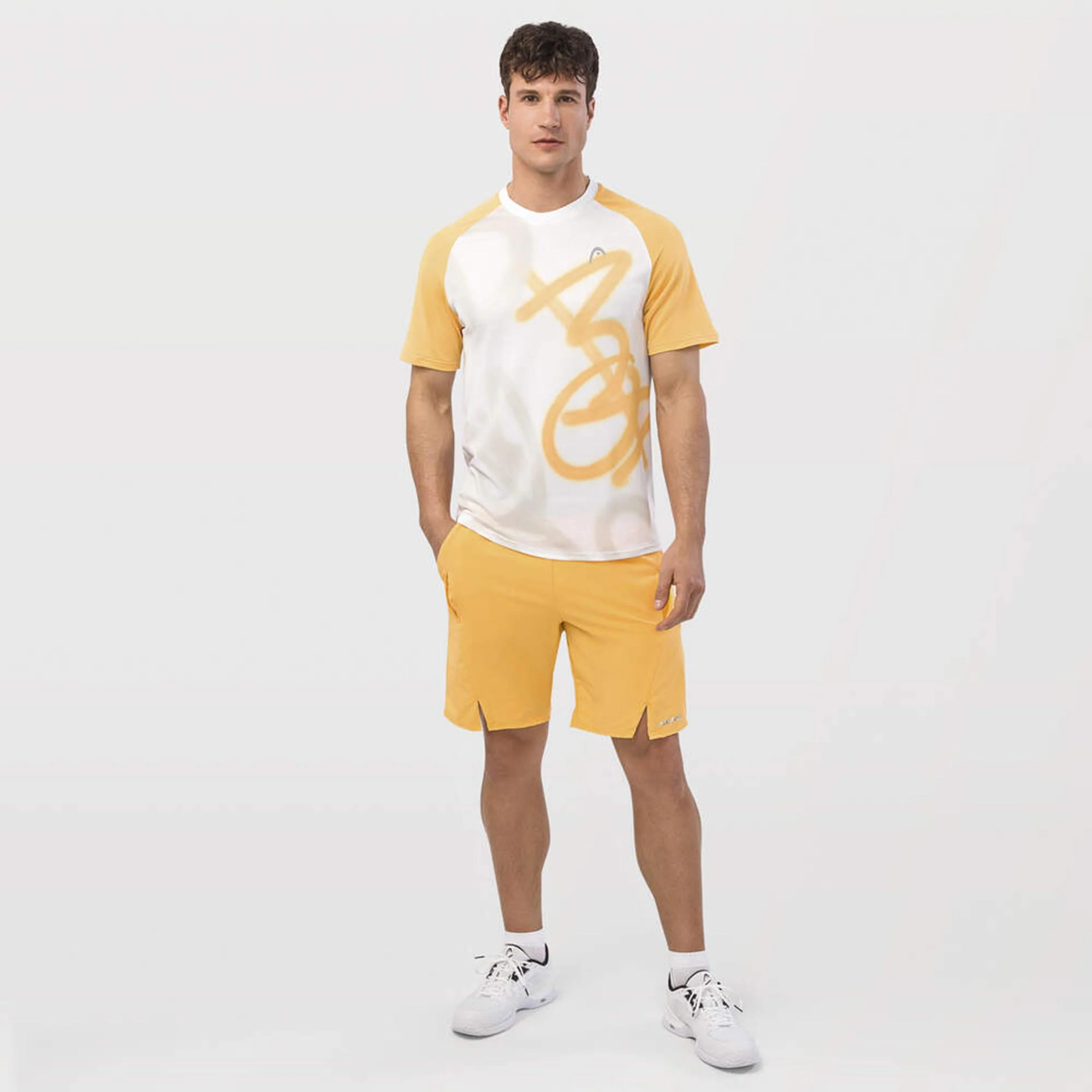 Performance Mc New York Camiseta De Manga Corta Hombres-Blanco,Amarillo Oro - Image 5