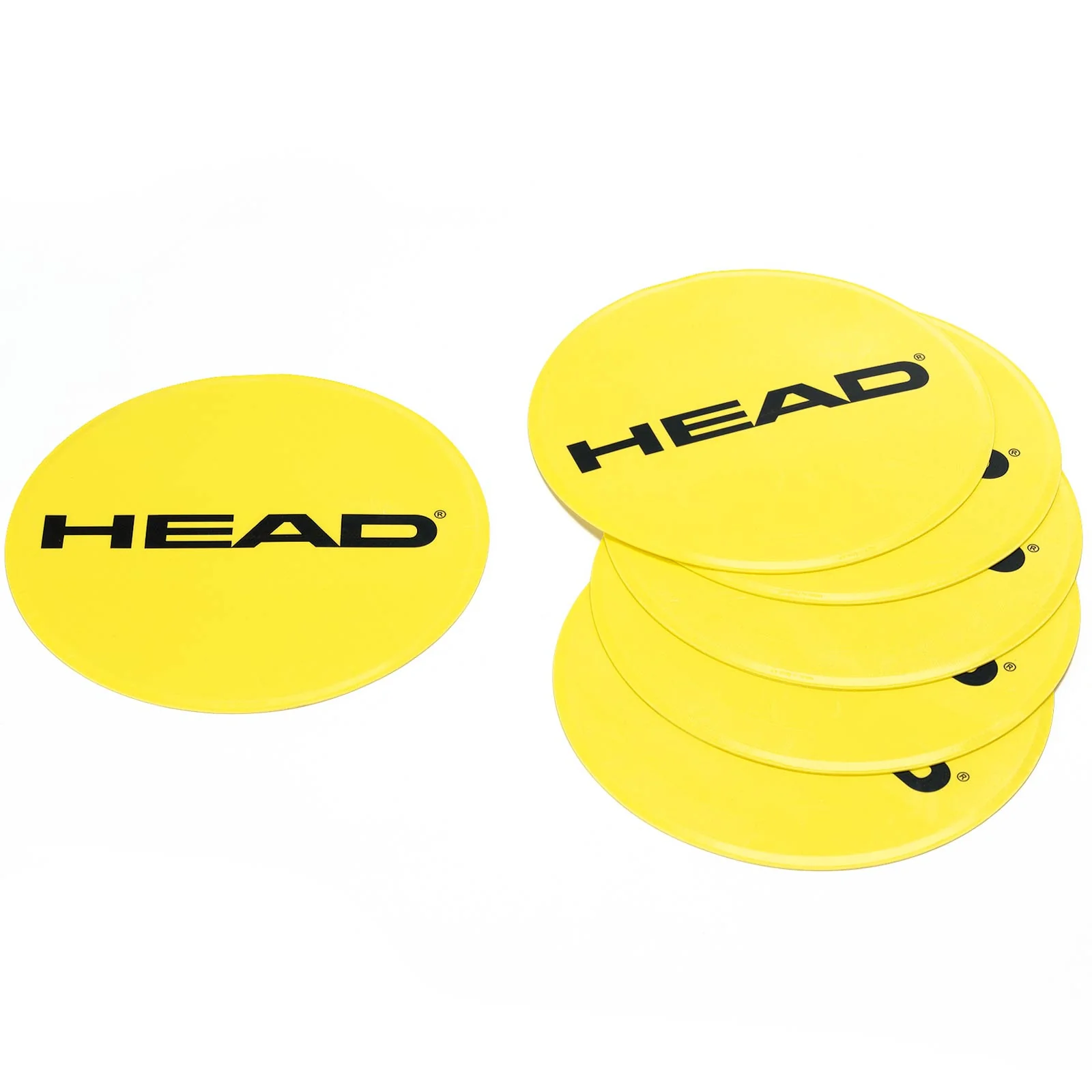 Señalización De La Meta Pack De 6 Redondo-Amarillo
